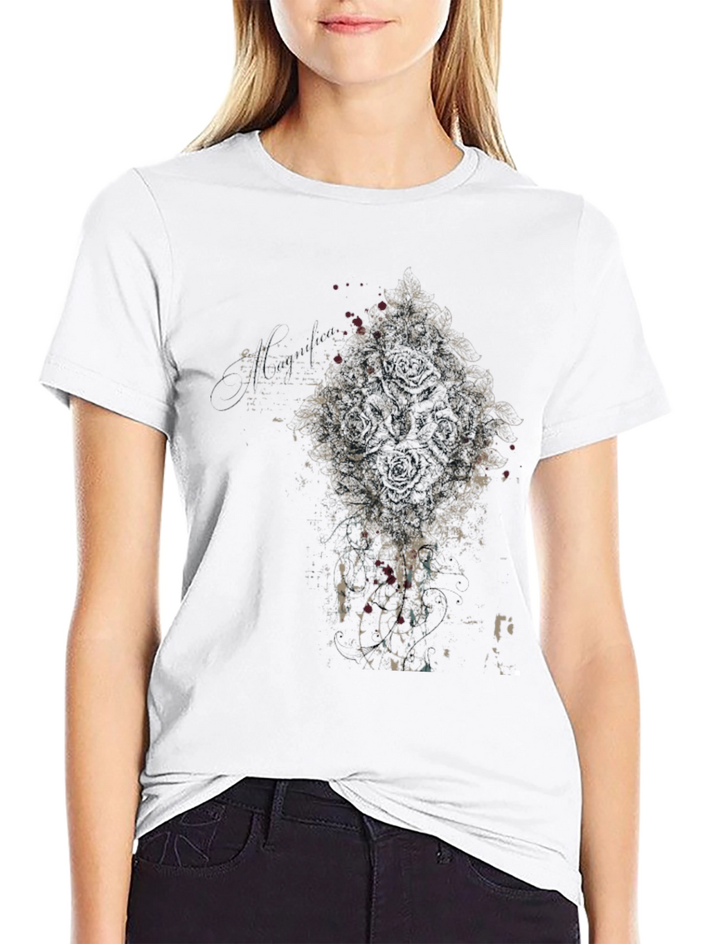 Abstract Graphic Black T-Shirt