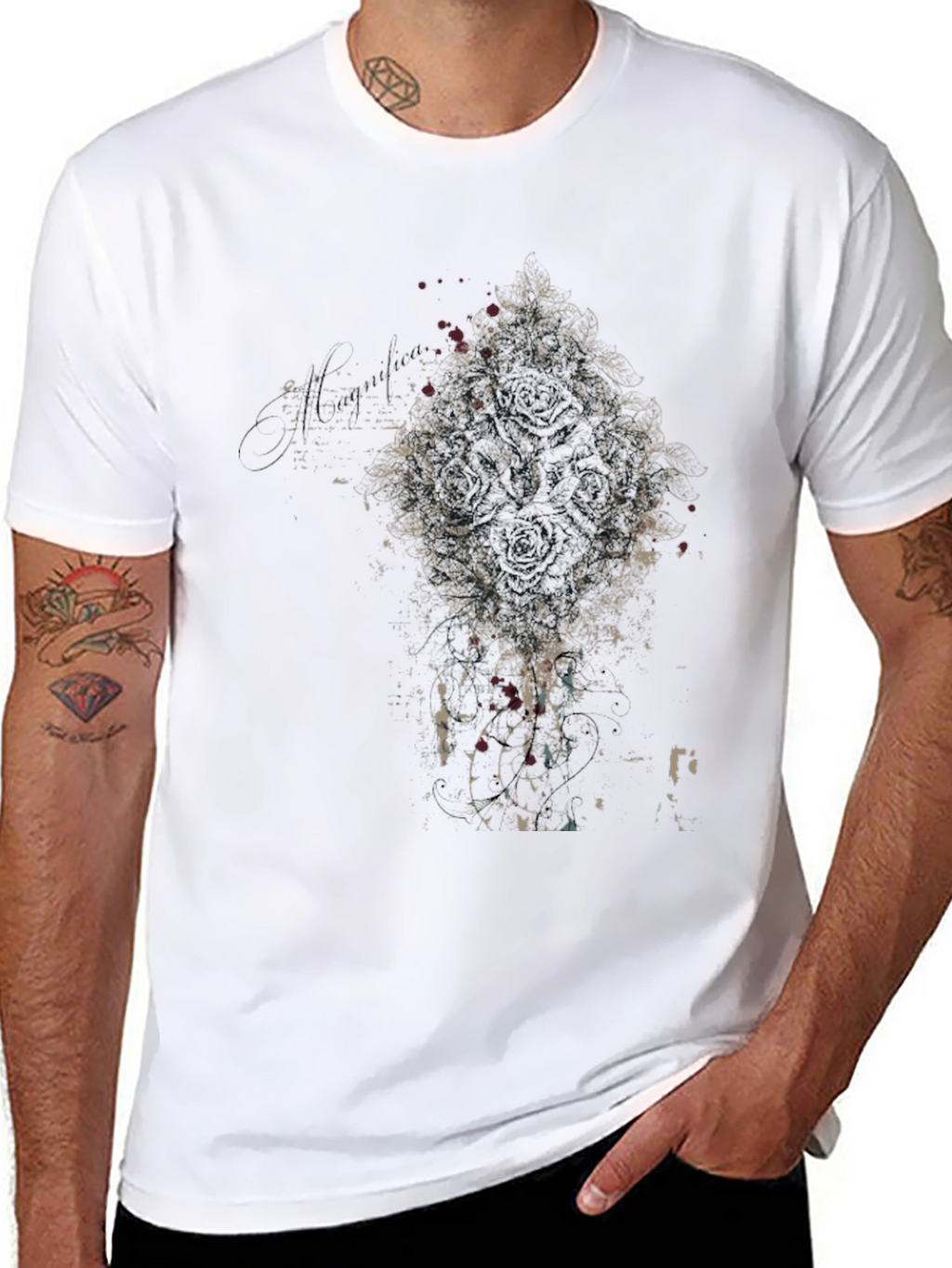 Abstract Graphic Black T-Shirt