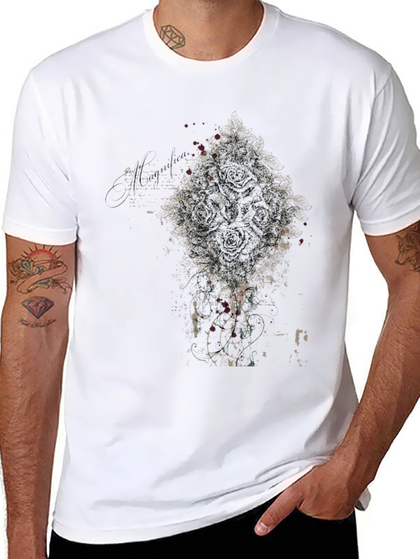 Abstract Graphic Black T-Shirt