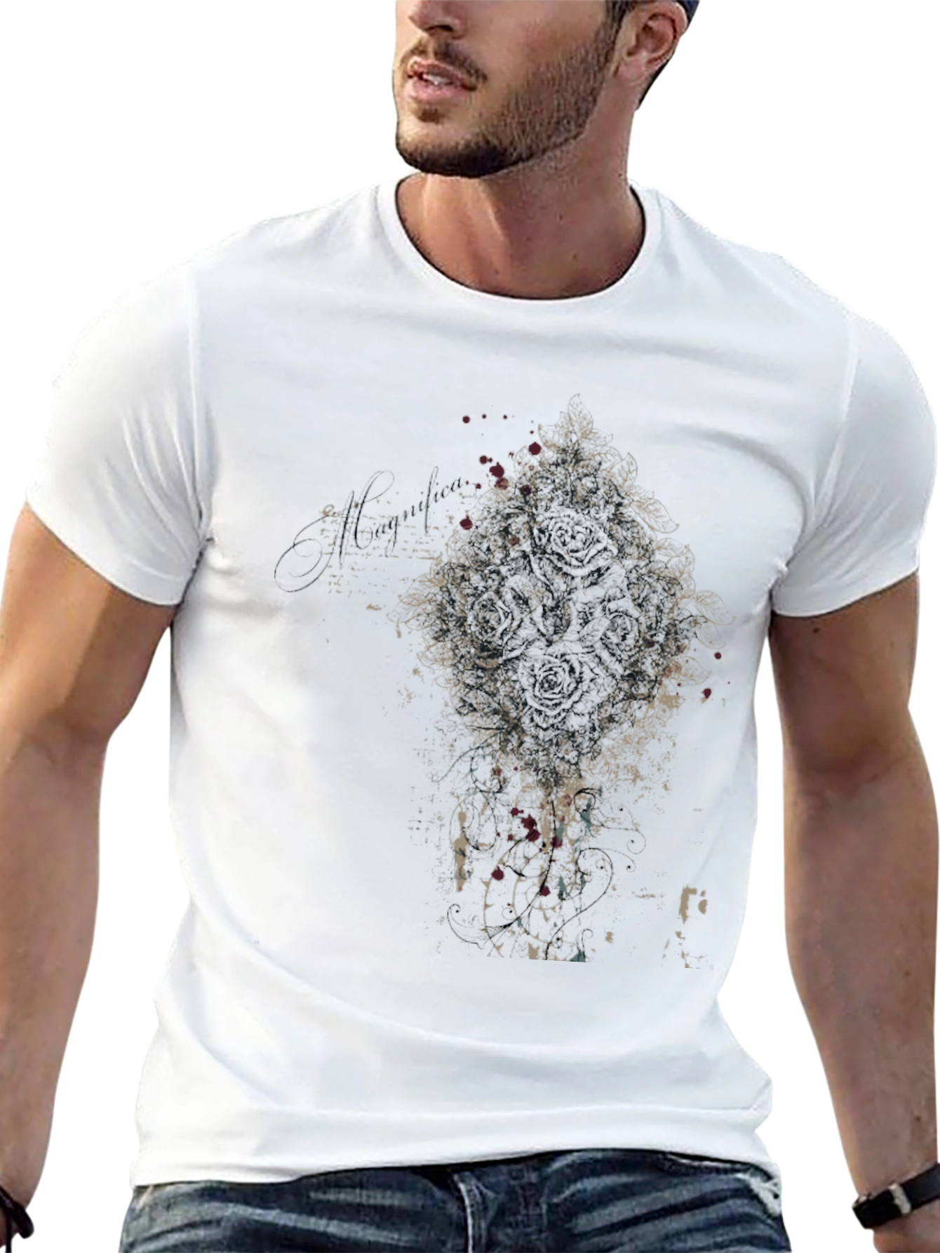 Abstract Graphic Black T-Shirt