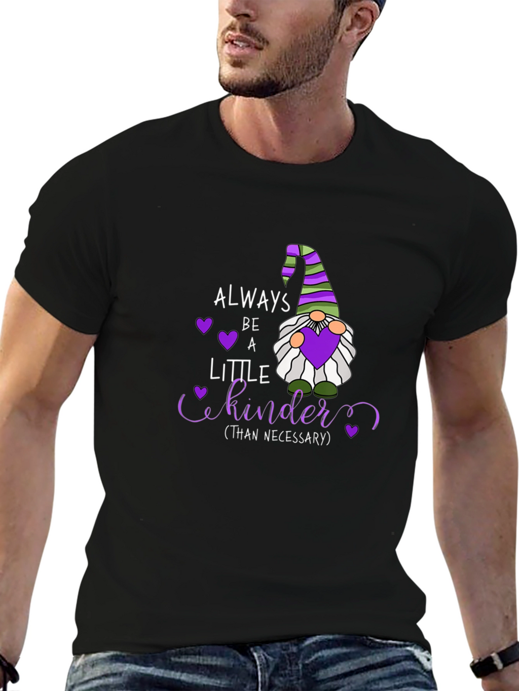 Always Be a Little Kinder Black T-Shirt