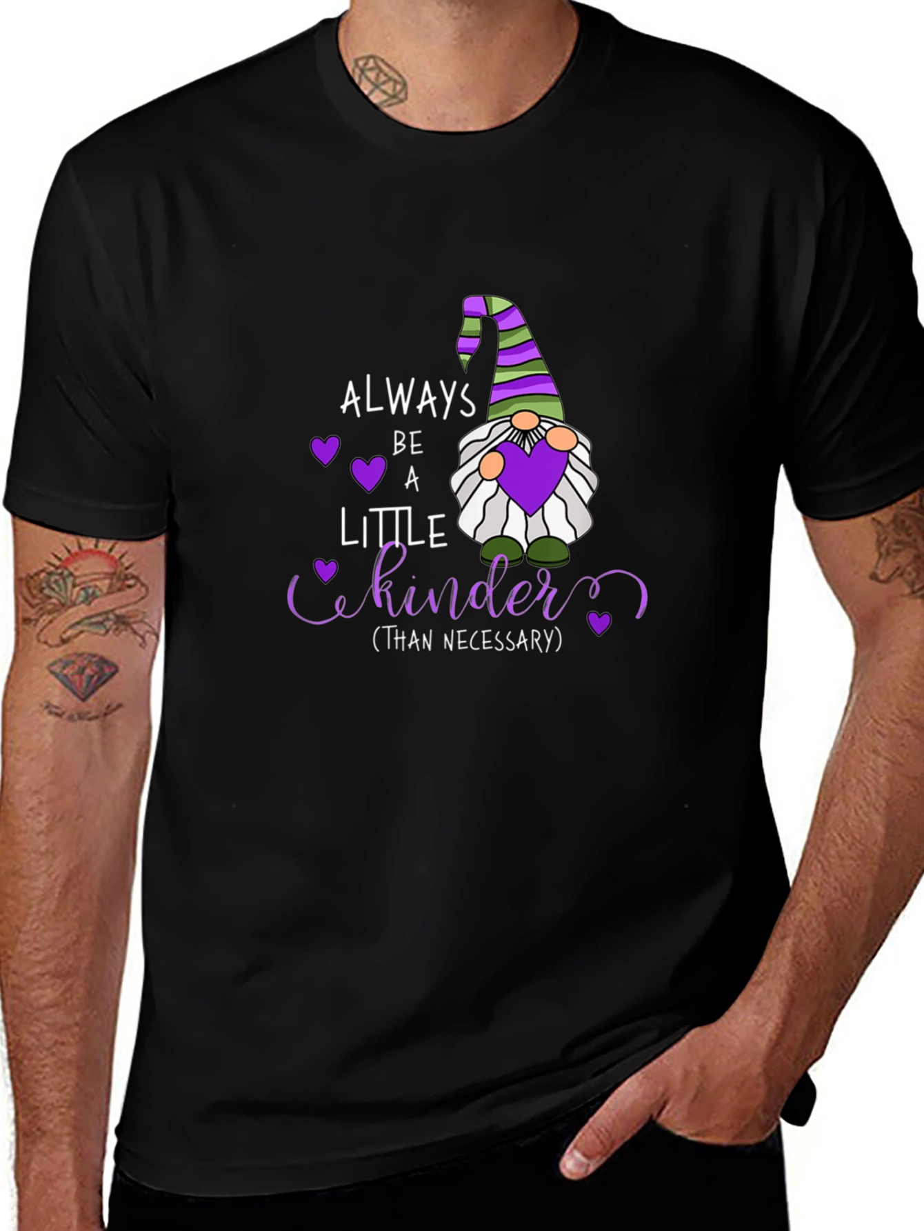 Always Be a Little Kinder Black T-Shirt