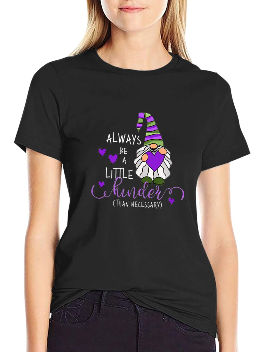 Always Be a Little Kinder Black T-Shirt