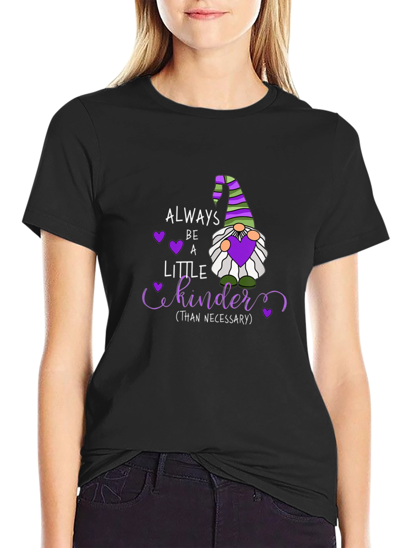 Always Be a Little Kinder Black T-Shirt