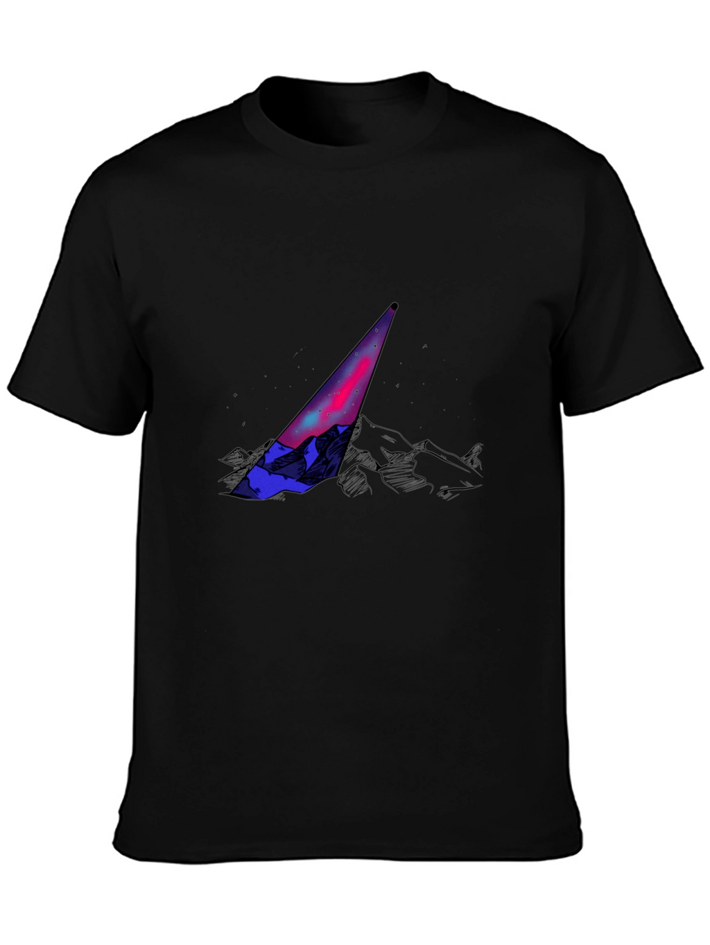 Abstract Prism Graphic Tee - Mens Black T-Shirt