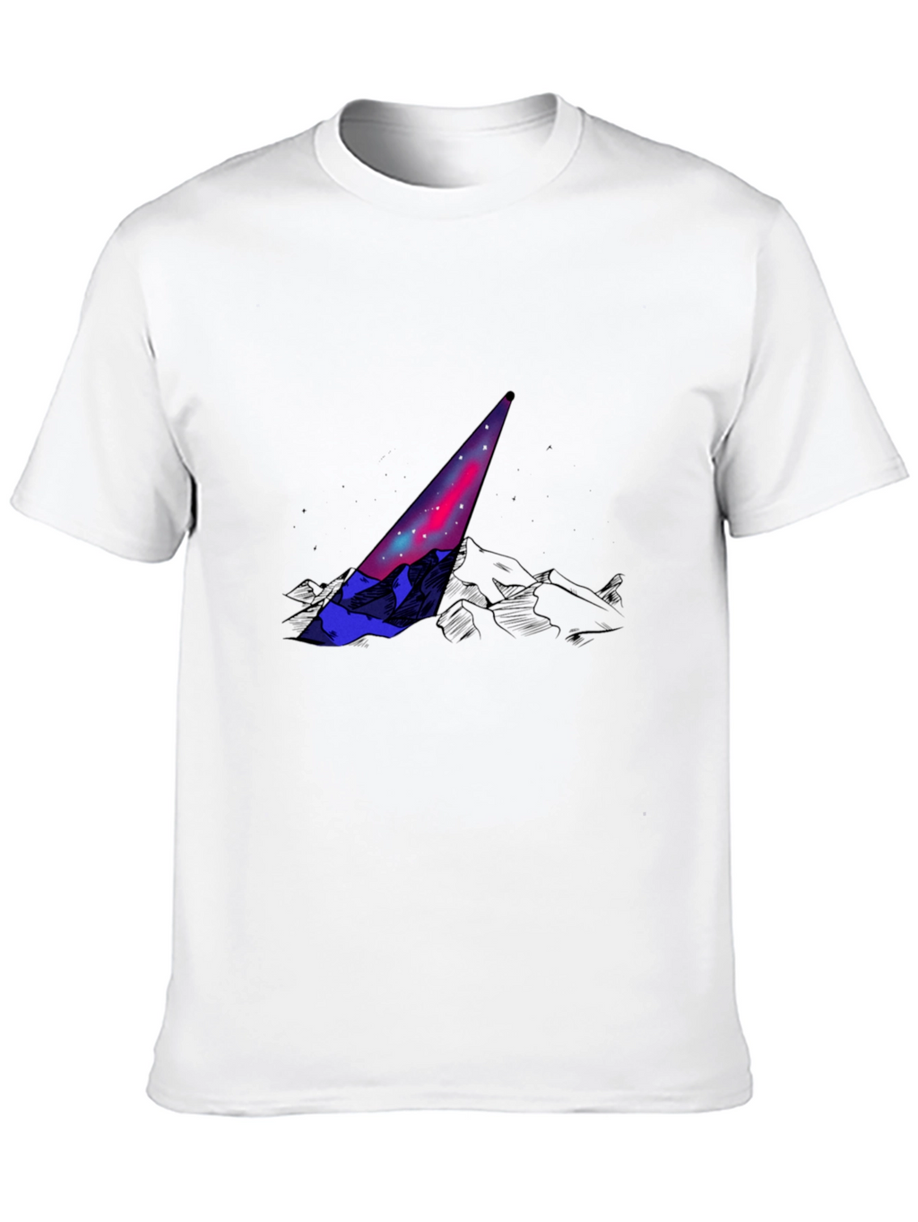 Abstract Prism Graphic Tee - Mens Black T-Shirt