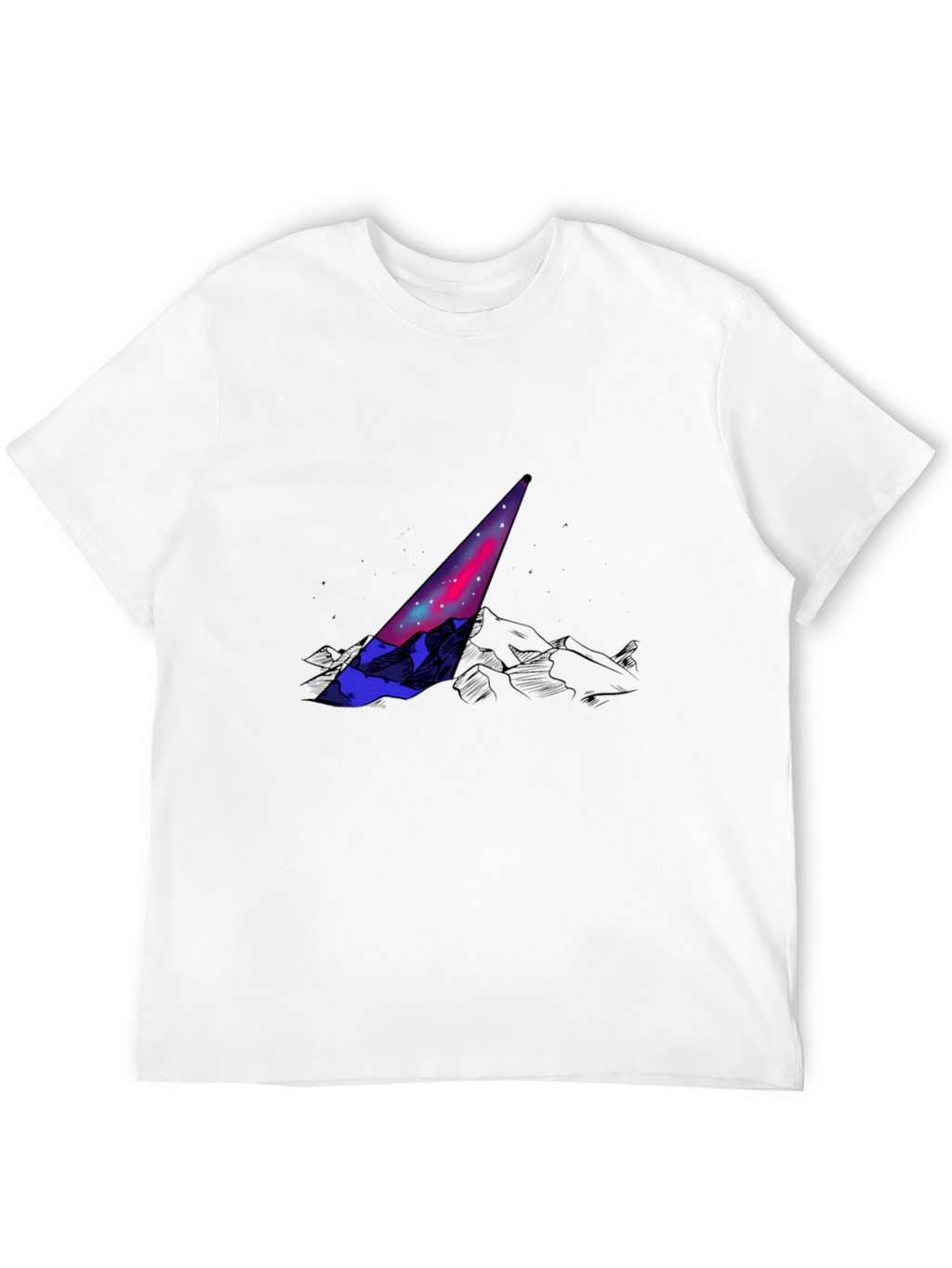 Abstract Prism Graphic Tee - Mens Black T-Shirt