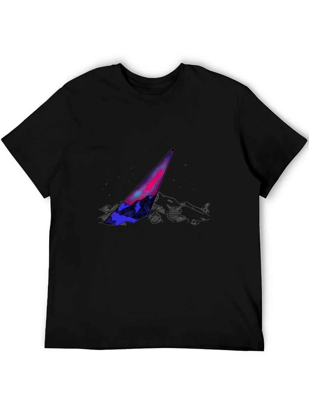 Abstract Prism Graphic Tee - Mens Black T-Shirt