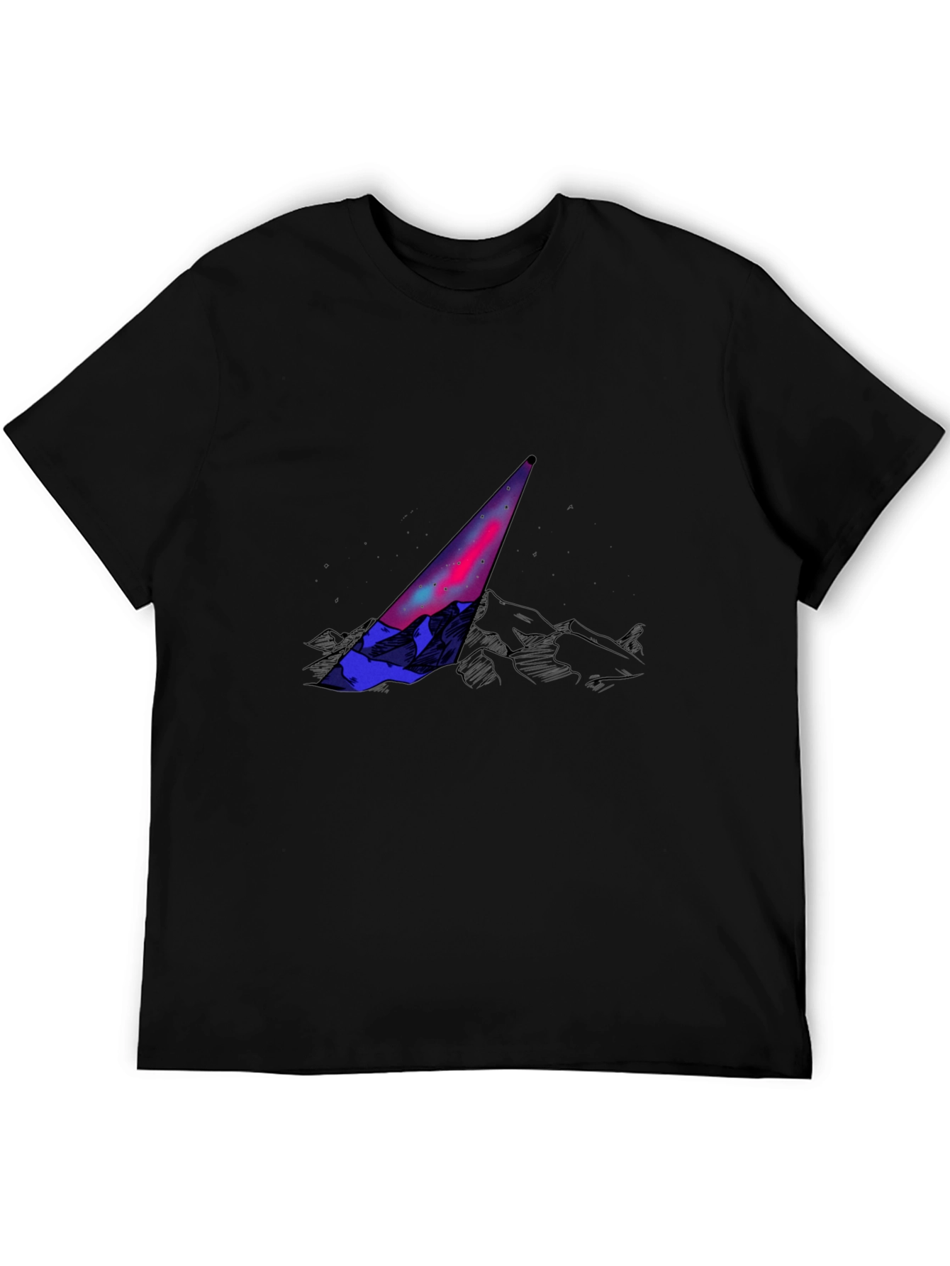 Abstract Prism Graphic Tee - Mens Black T-Shirt
