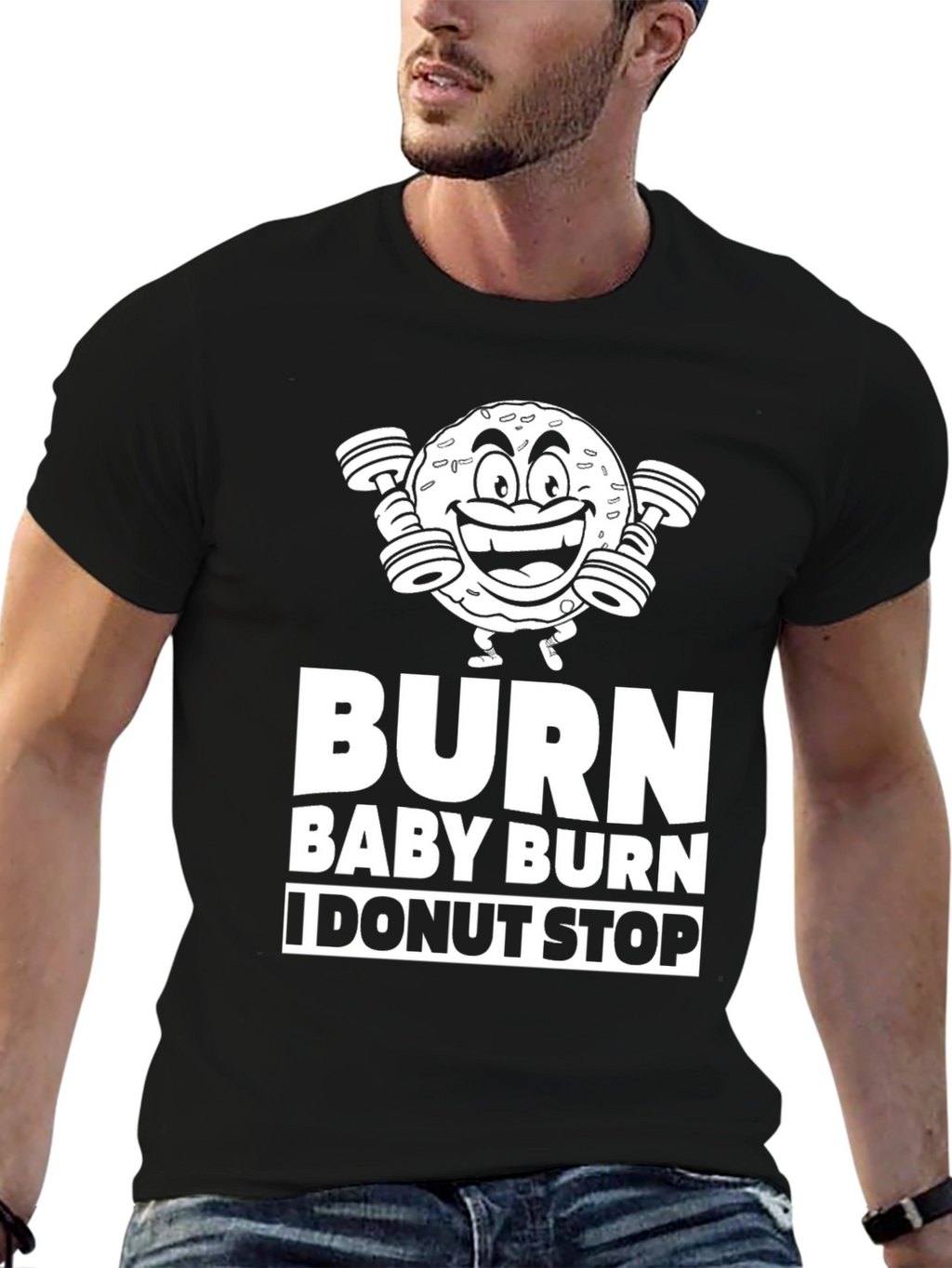 Burn Baby Burn I Donut Stop Graphic Tee