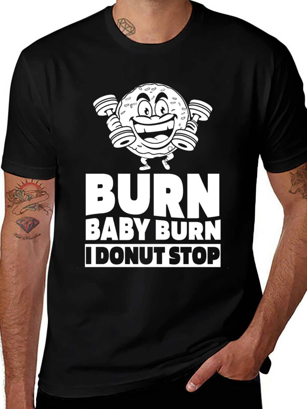 Burn Baby Burn I Donut Stop Graphic Tee