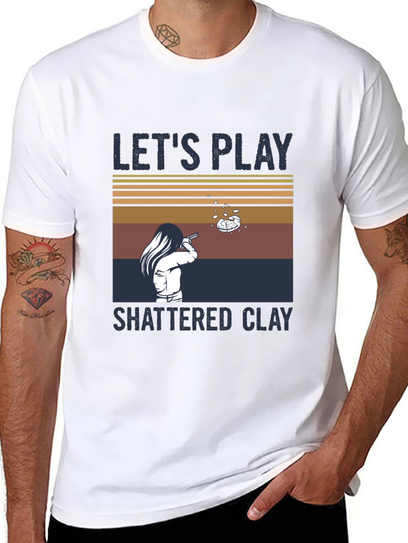 Lets Play Shattered Clay Graphic Tee