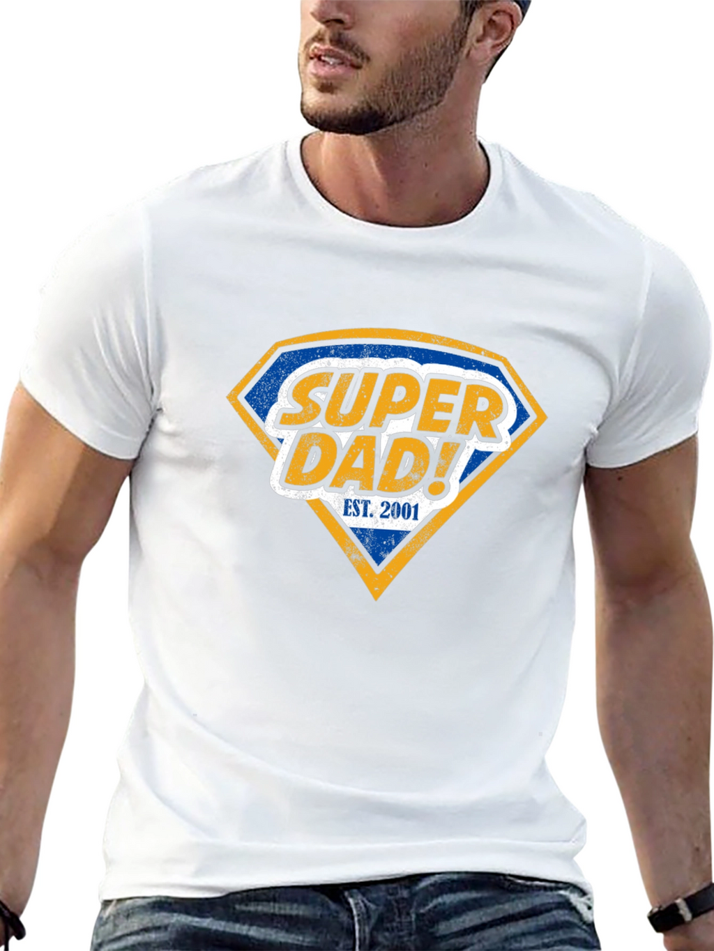 Super Dad! Est. 2001 Black Graphic T-Shirt