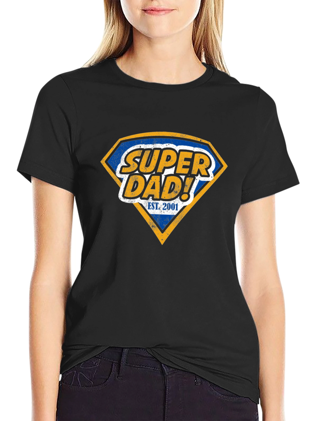 Super Dad! Est. 2001 Black Graphic T-Shirt