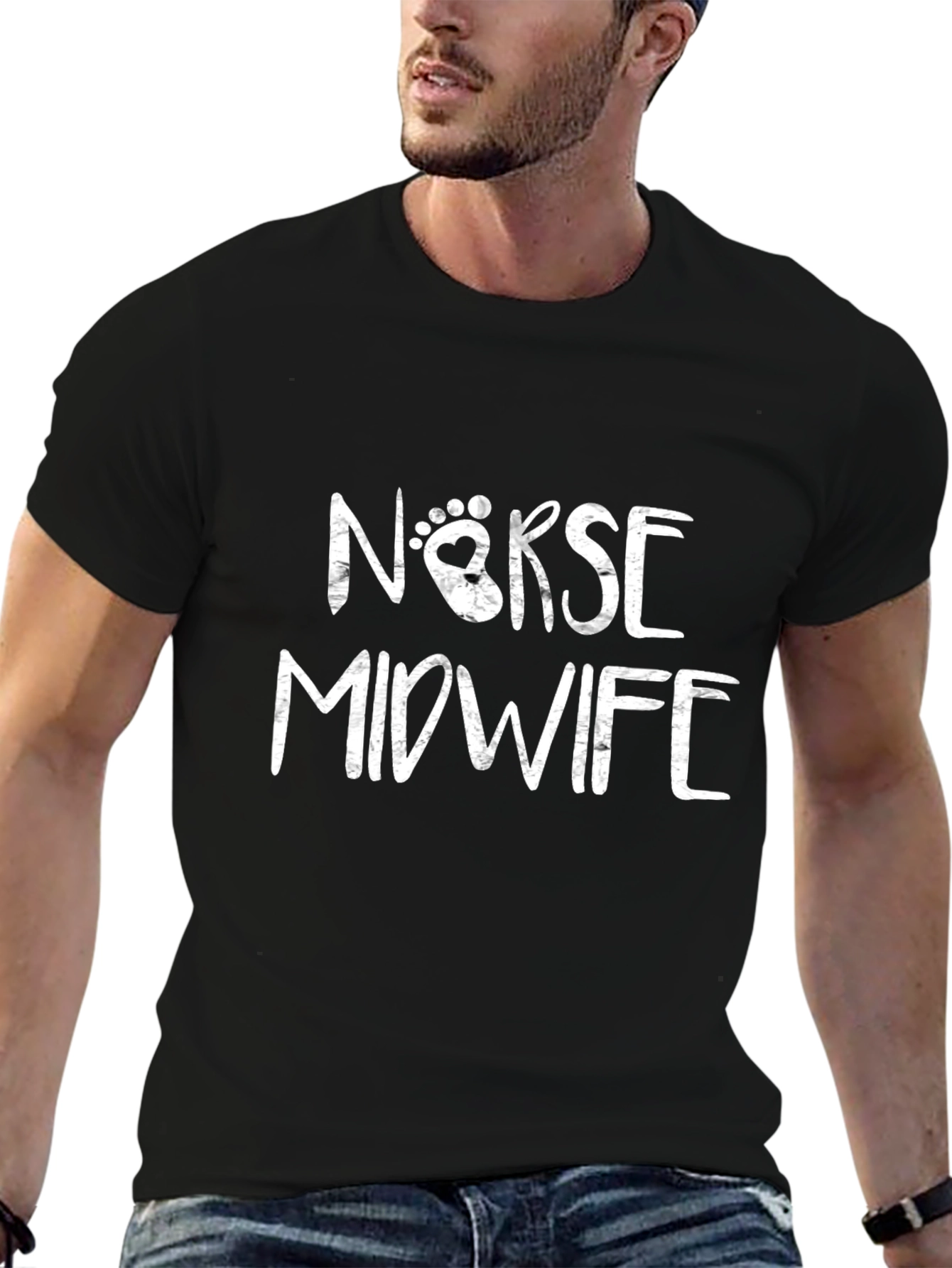 Norse Midwife T-Shirt - Black Cotton Tee
