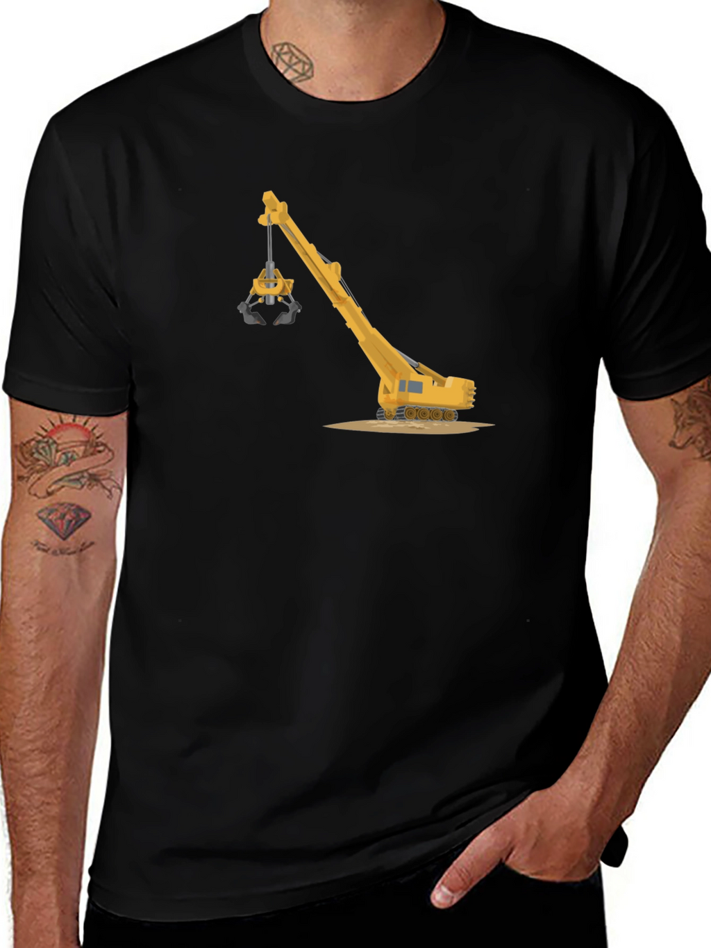 Crane Graphic T-Shirt - Heavy Equipment Tee