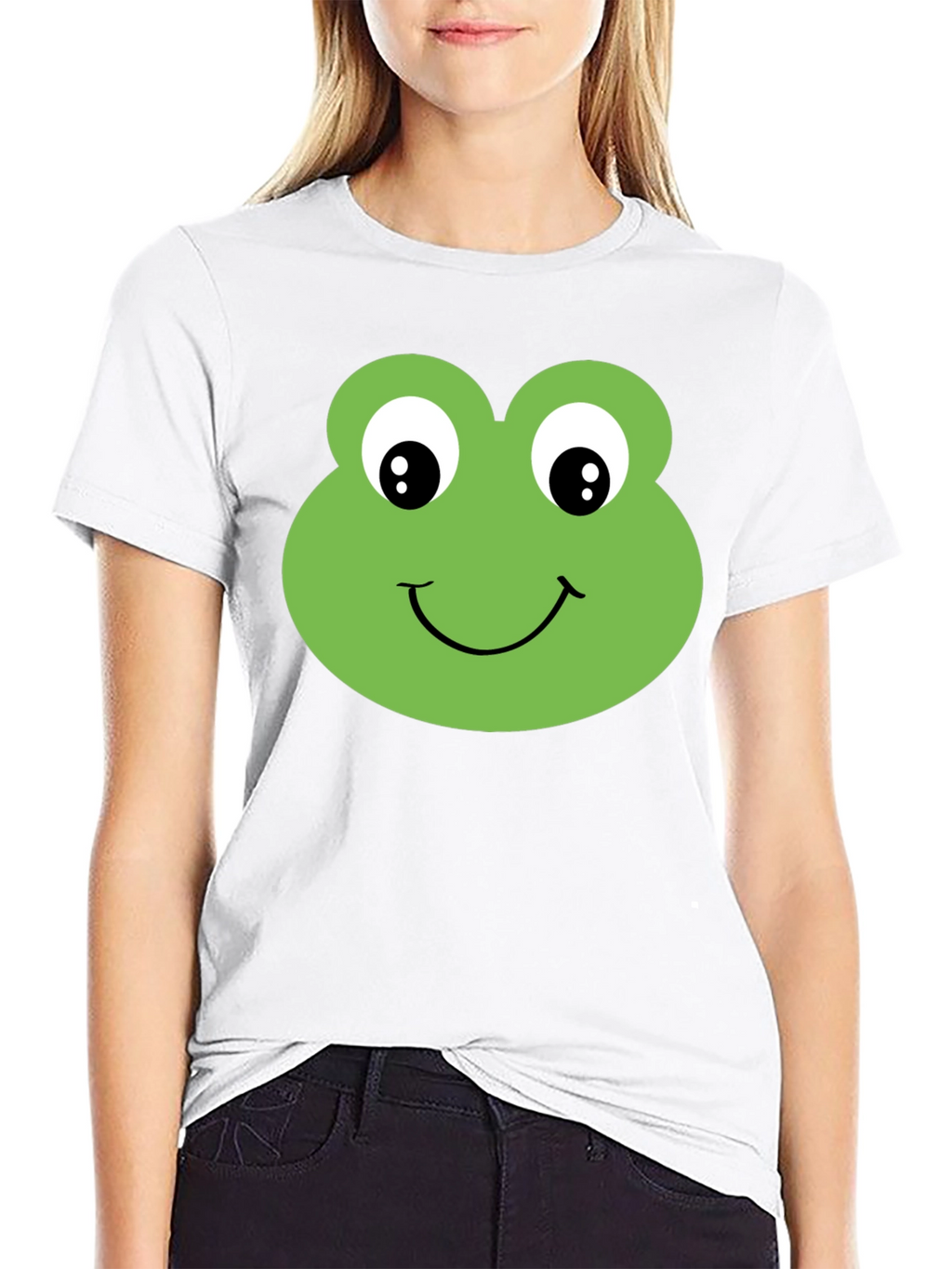 Frog Face Graphic T-Shirt - Black