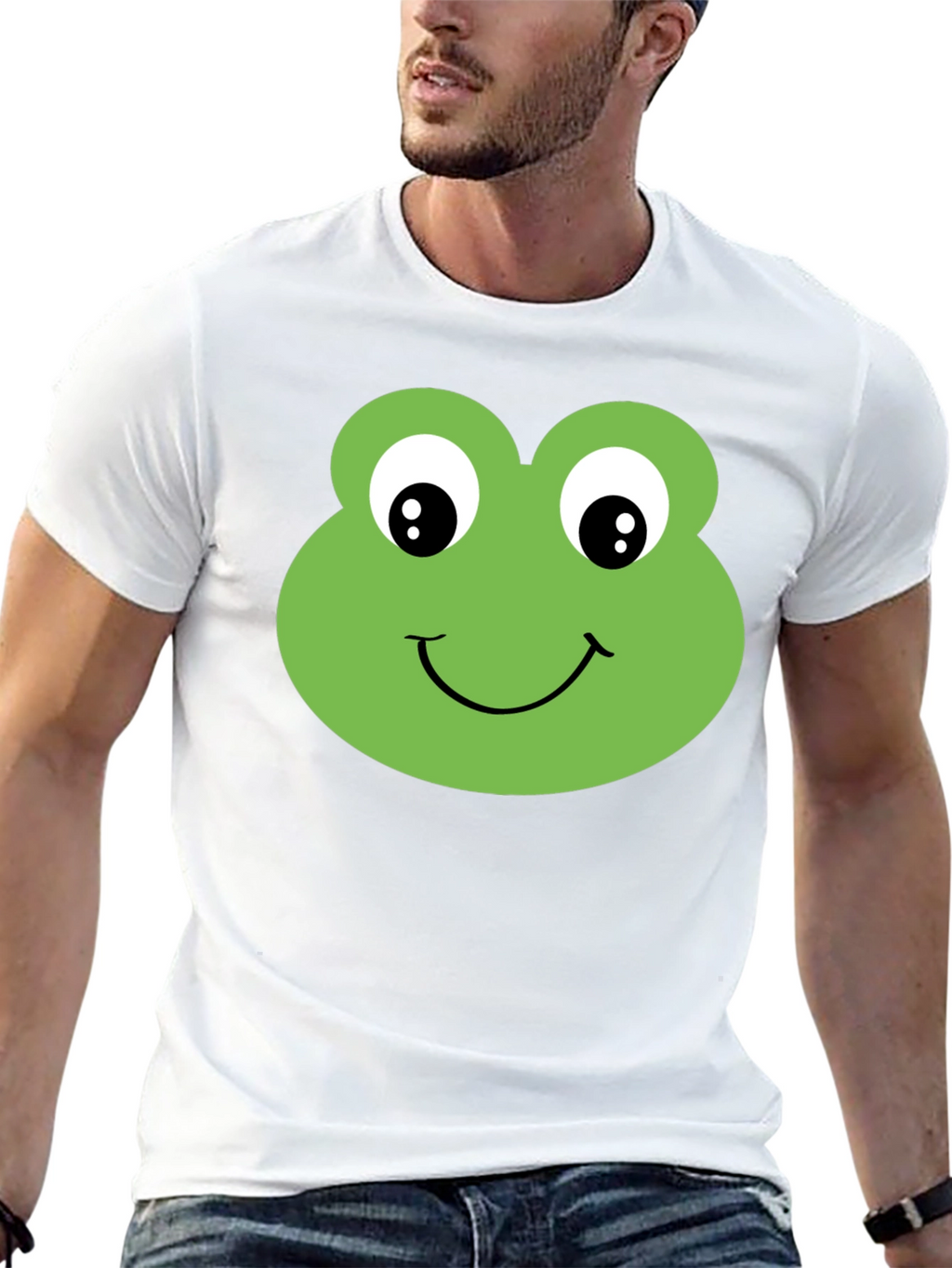 Frog Face Graphic T-Shirt - Black