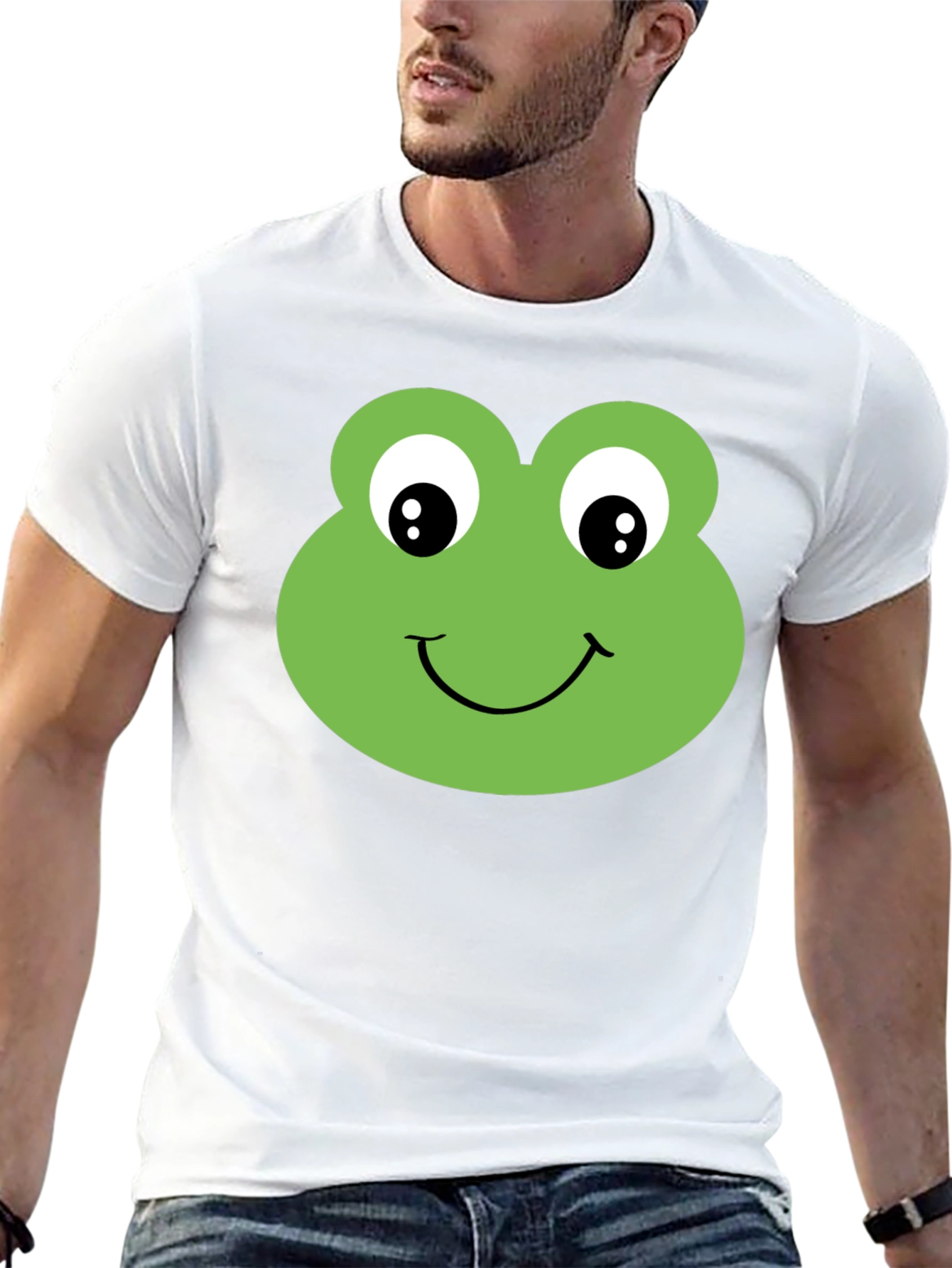Frog Face Graphic T-Shirt - Black