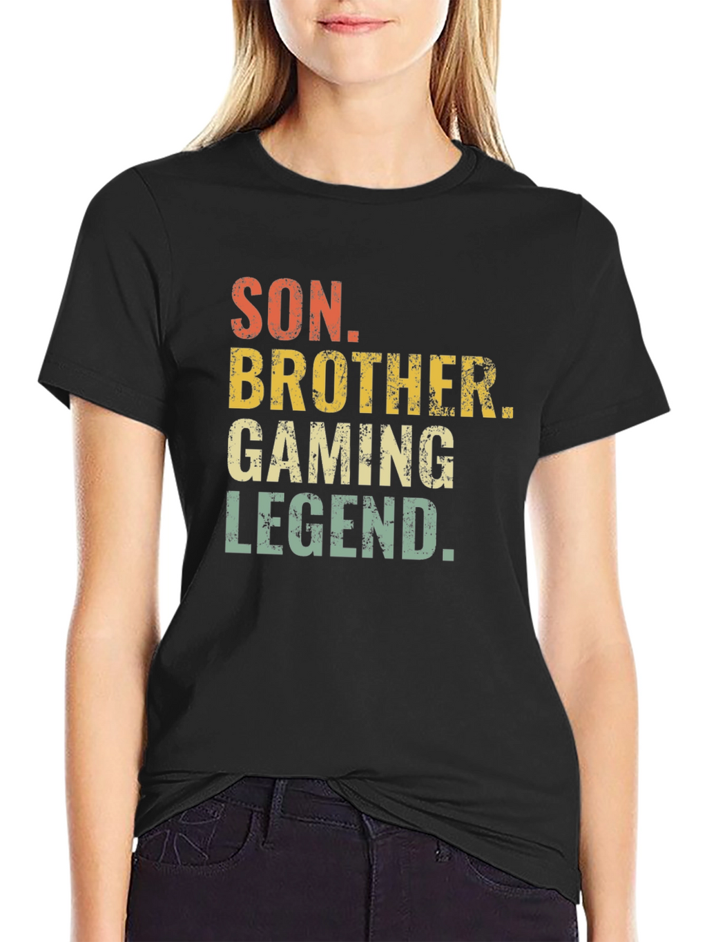 Son Brother Gaming Legend Black T-Shirt