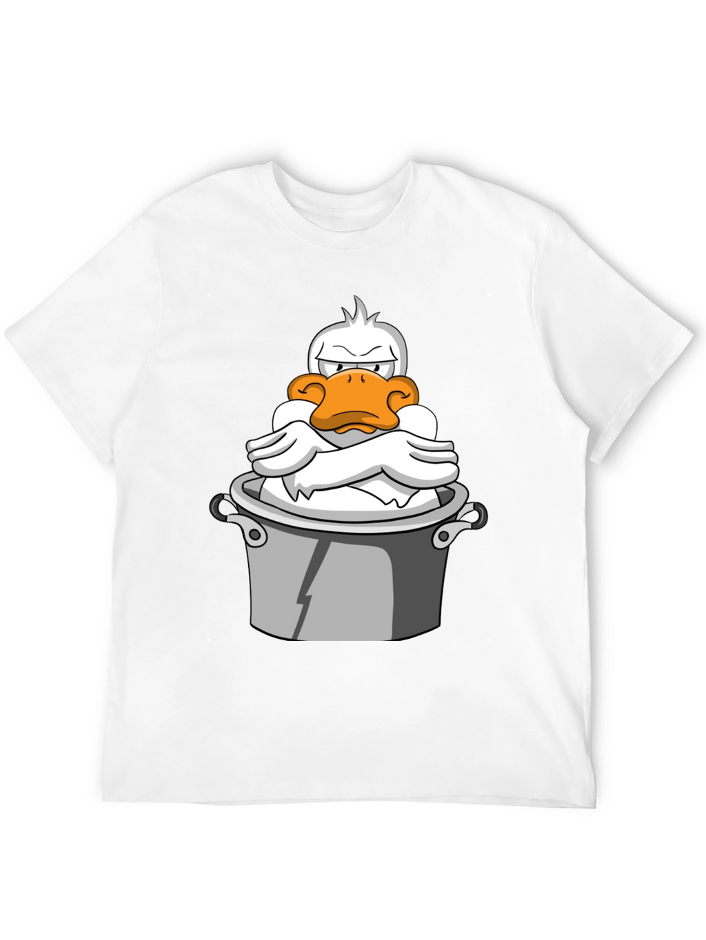 Grumpy Duck in a Pot Graphic T-Shirt