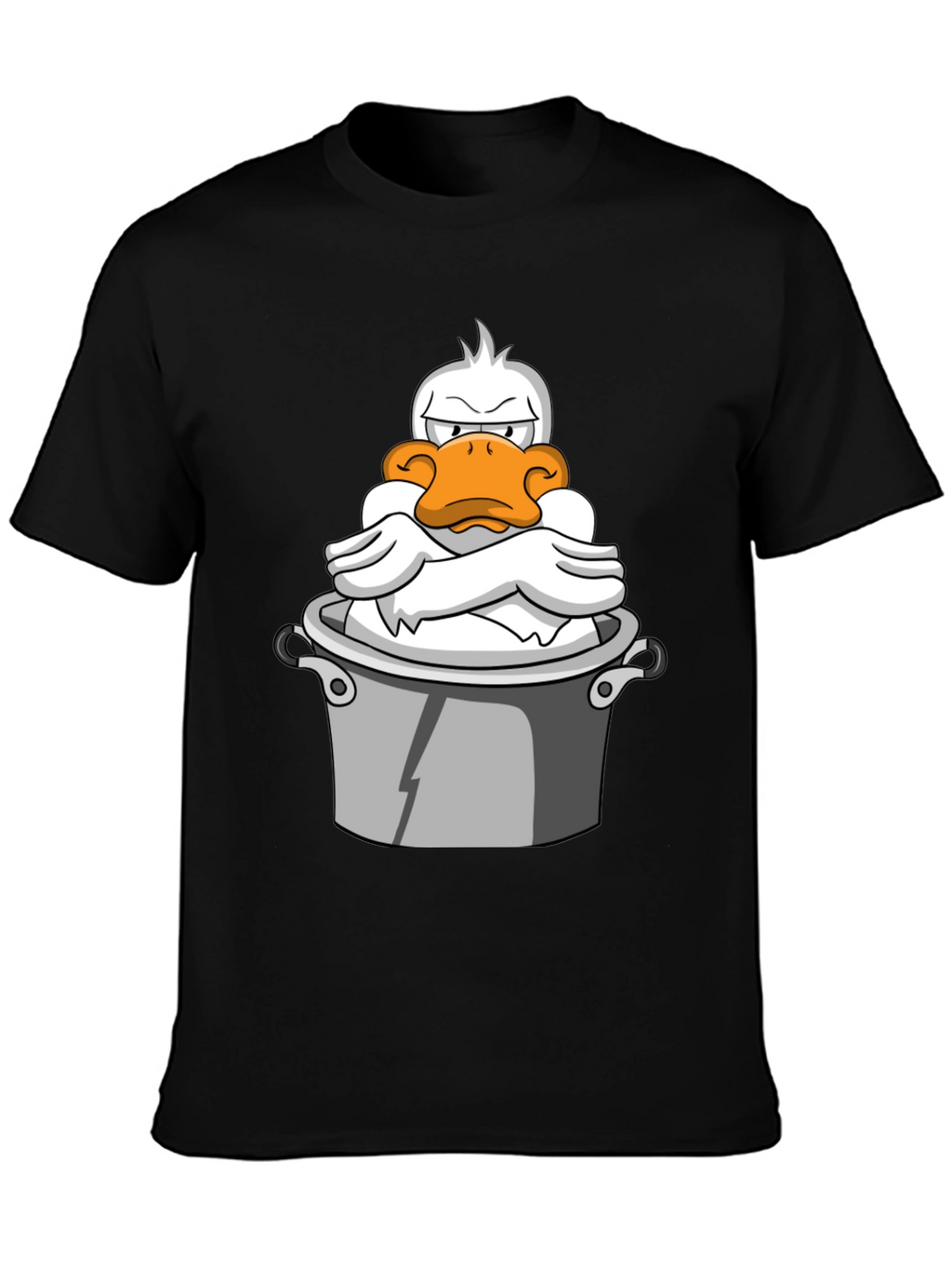 Grumpy Duck in a Pot Graphic T-Shirt