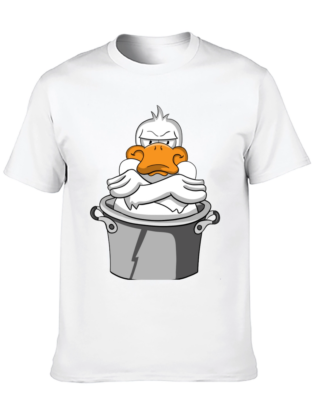 Grumpy Duck in a Pot Graphic T-Shirt