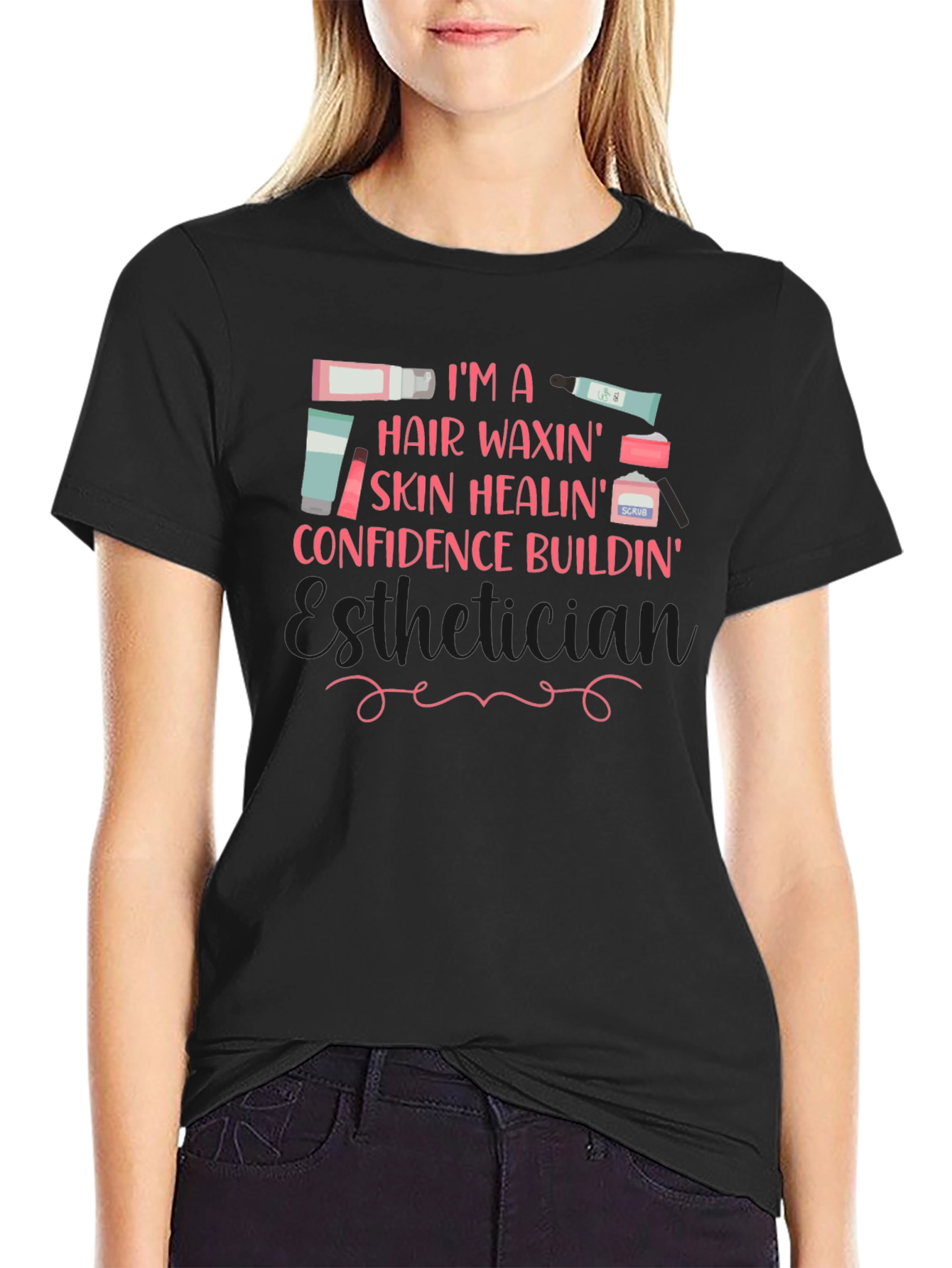 Esthetician Graphic T-Shirt - Hair Waxing Skin Healing