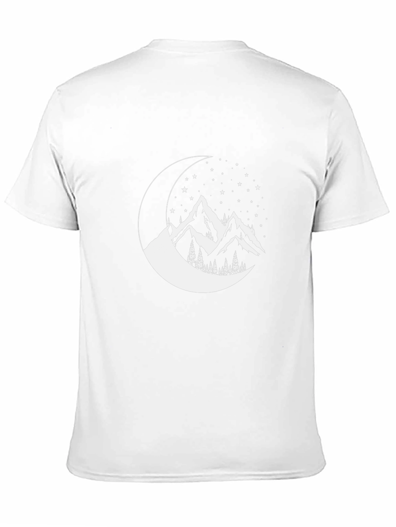 Mountain Moon Mens Graphic T-Shirt - Black