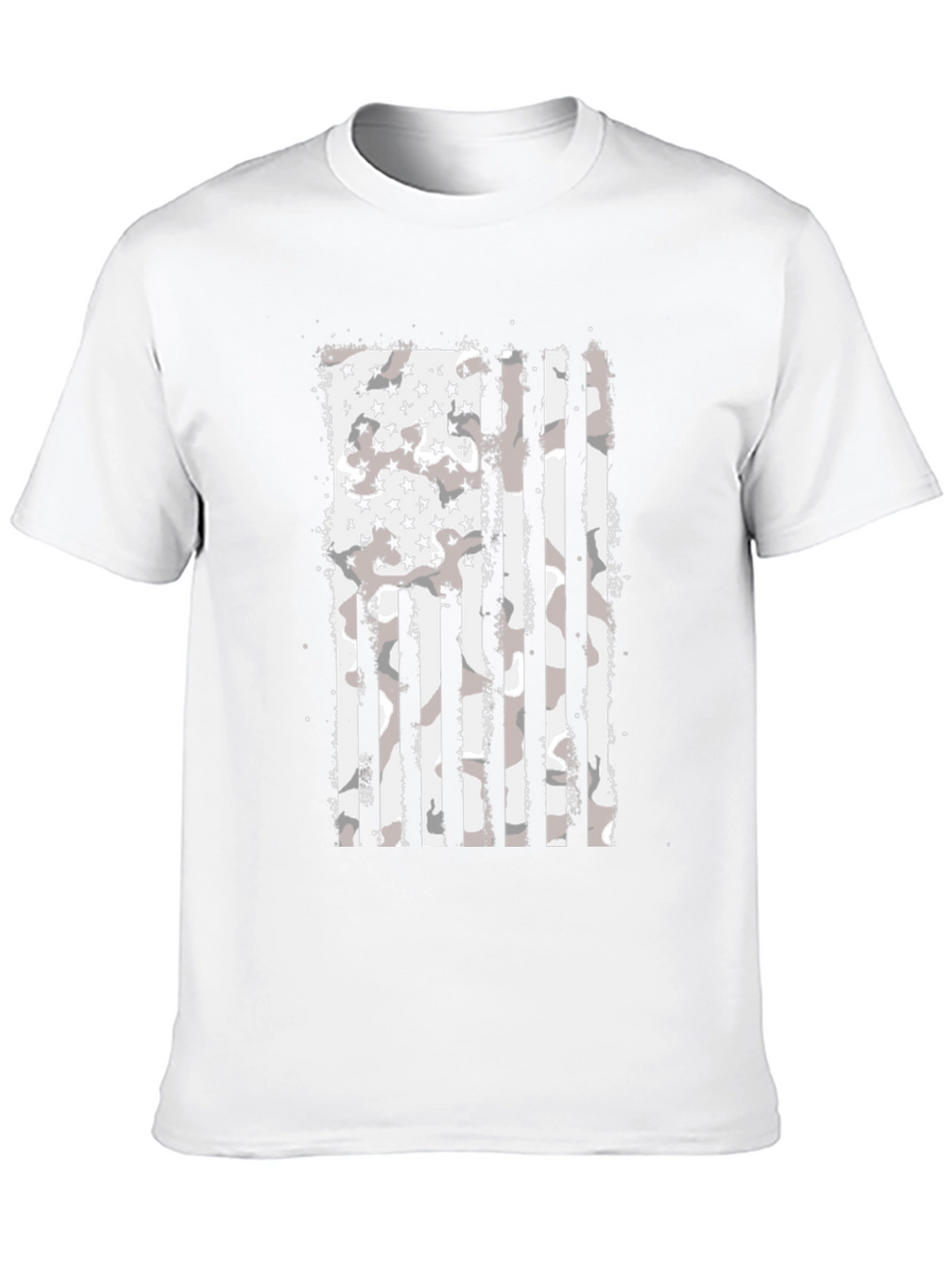 Distressed American Flag Camo Graphic T-Shirt