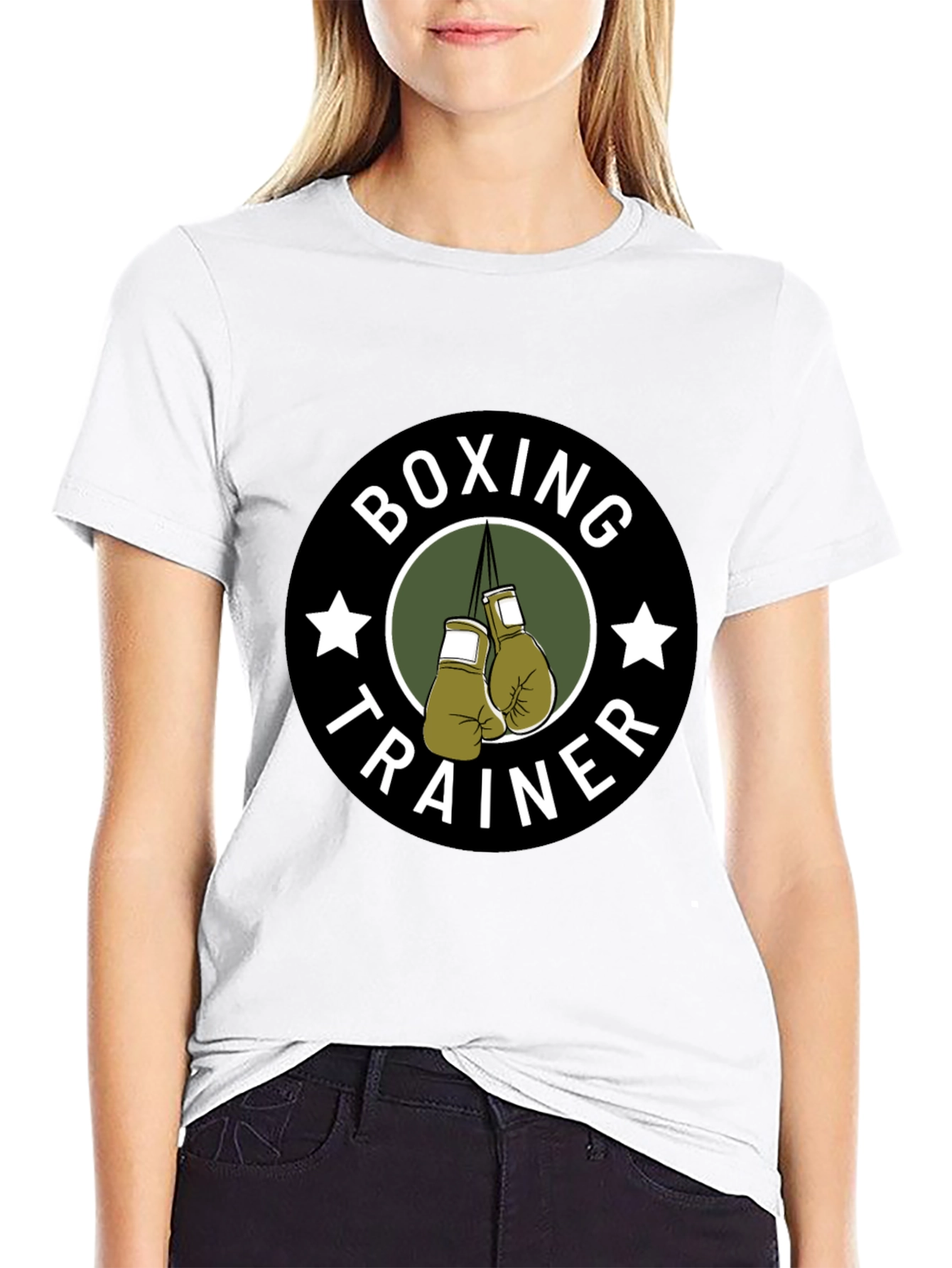 Boxing Trainer Graphic T-Shirt - Black Cotton Tee
