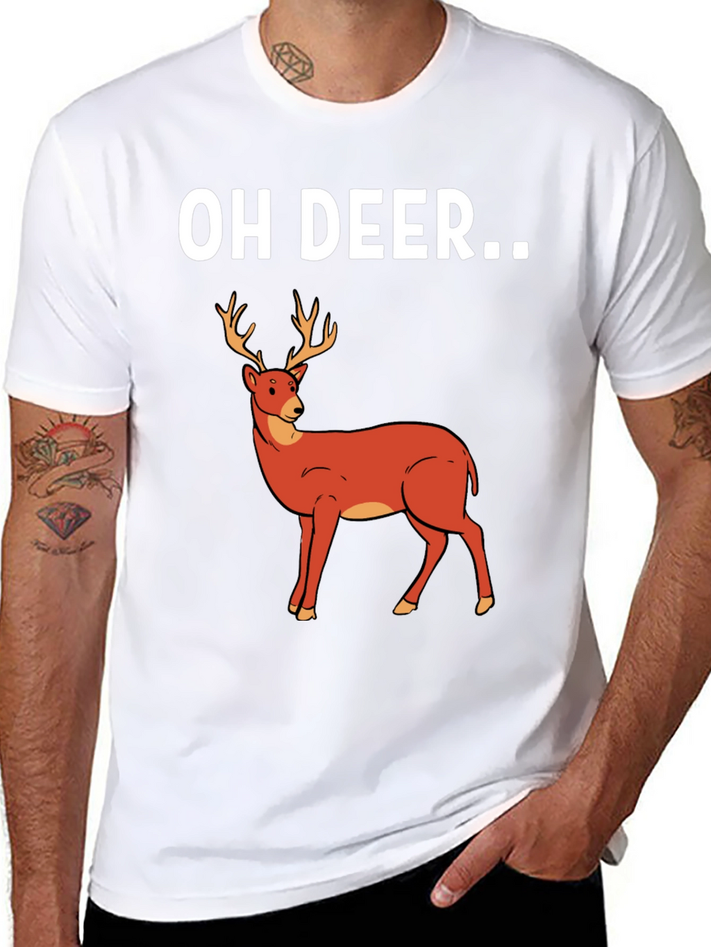 Oh Deer Graphic T-Shirt - Novelty Tee