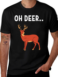 Oh Deer Graphic T-Shirt - Novelty Tee