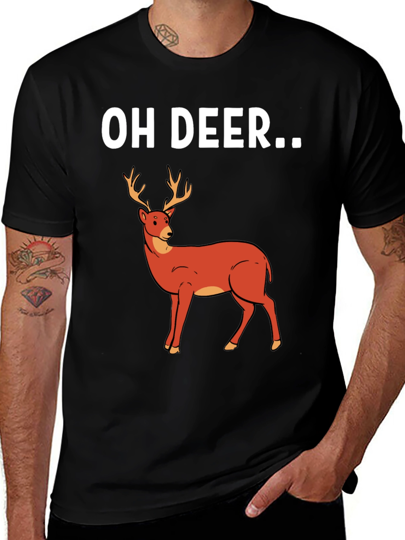 Oh Deer Graphic T-Shirt - Novelty Tee