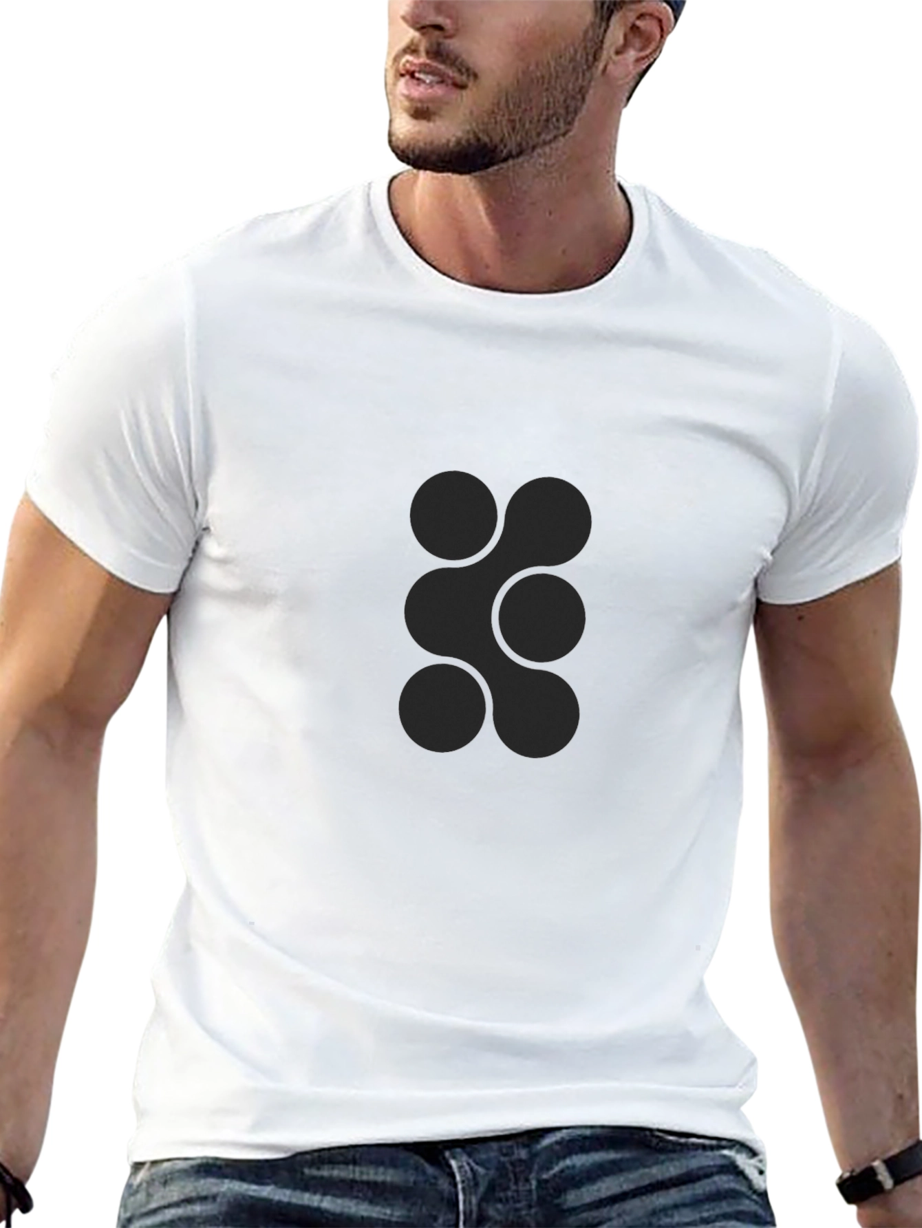 Modern Minimalist Graphic T-Shirt - Black