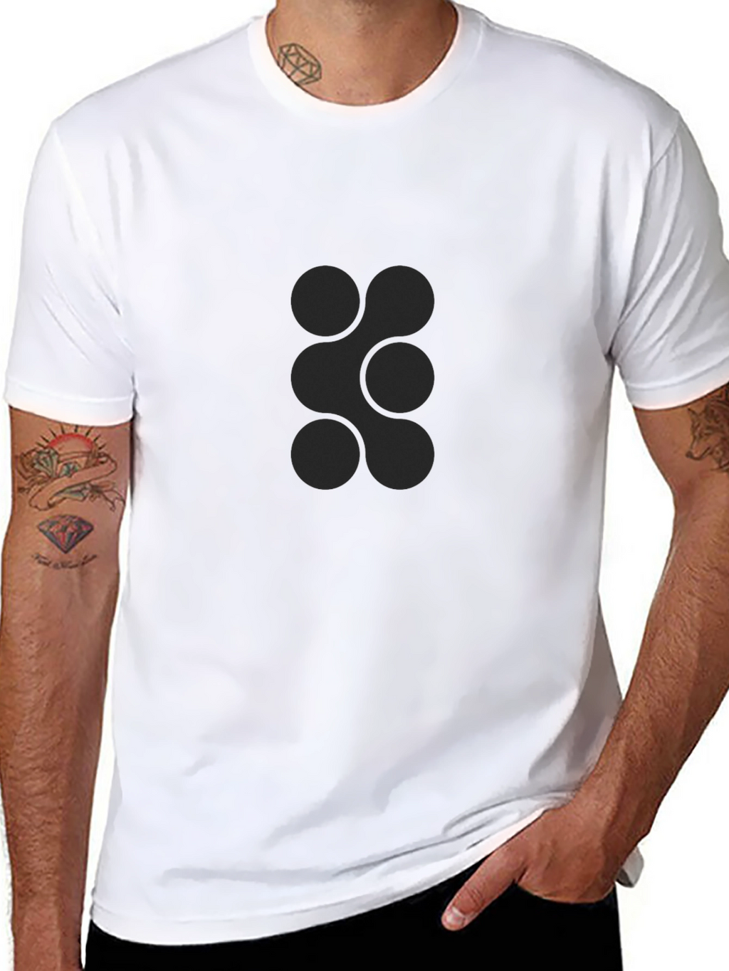 Modern Minimalist Graphic T-Shirt - Black