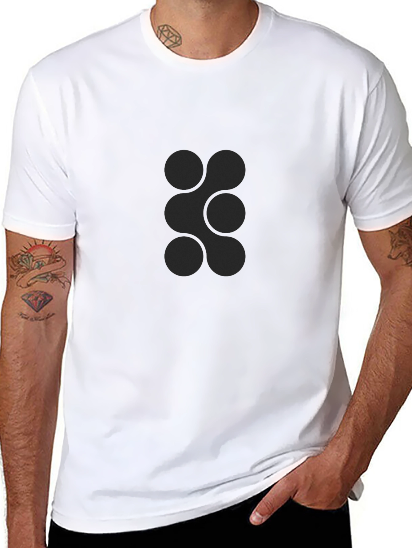 Modern Minimalist Graphic T-Shirt - Black