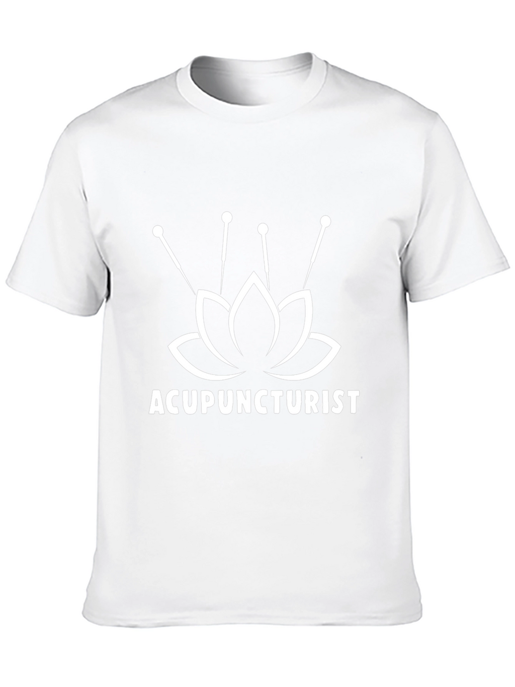 Acupuncturist Lotus Flower Black T-Shirt