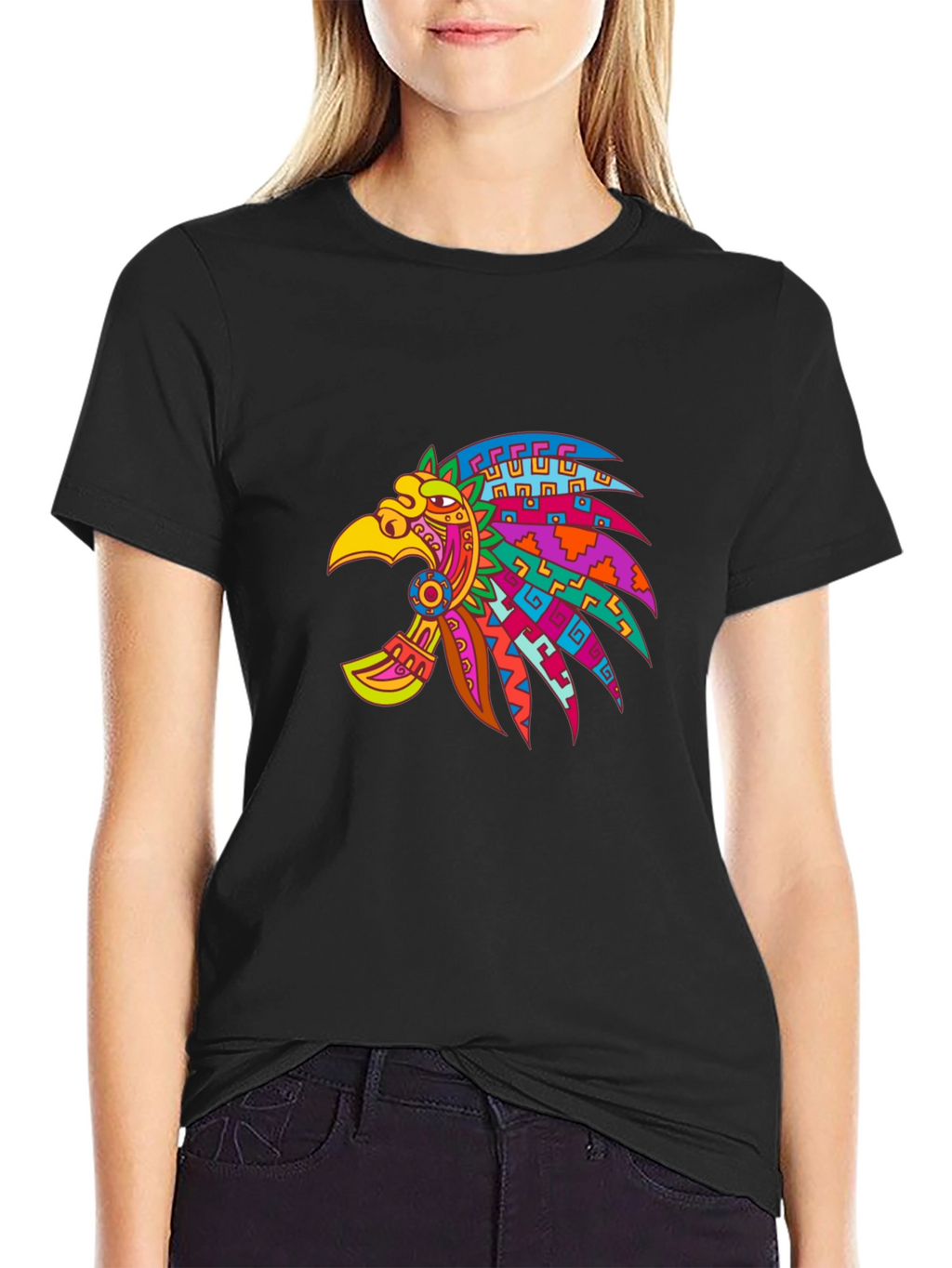 Aztec Eagle Black T-Shirt