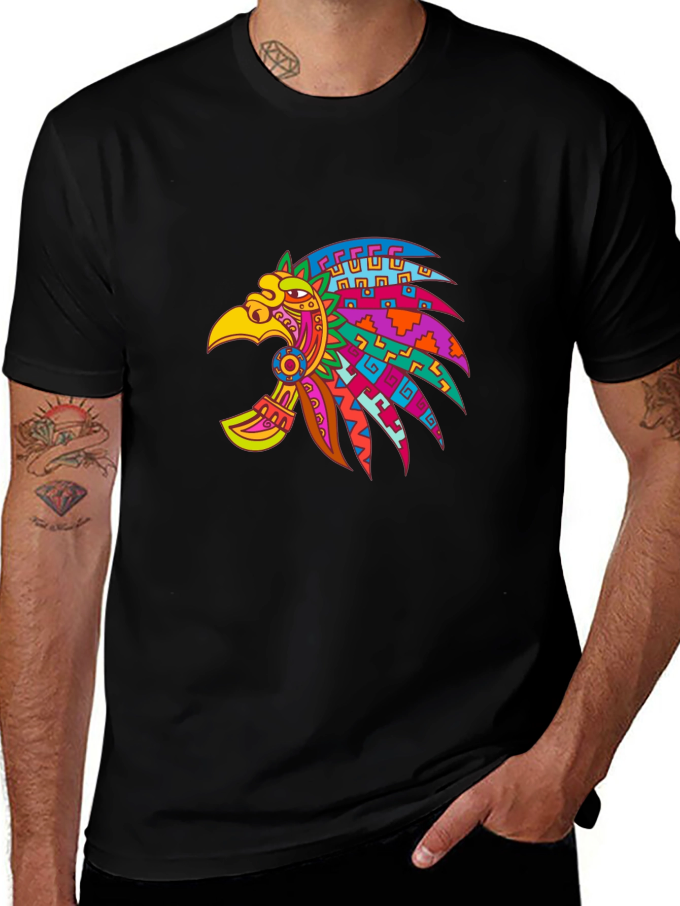 Aztec Eagle Black T-Shirt