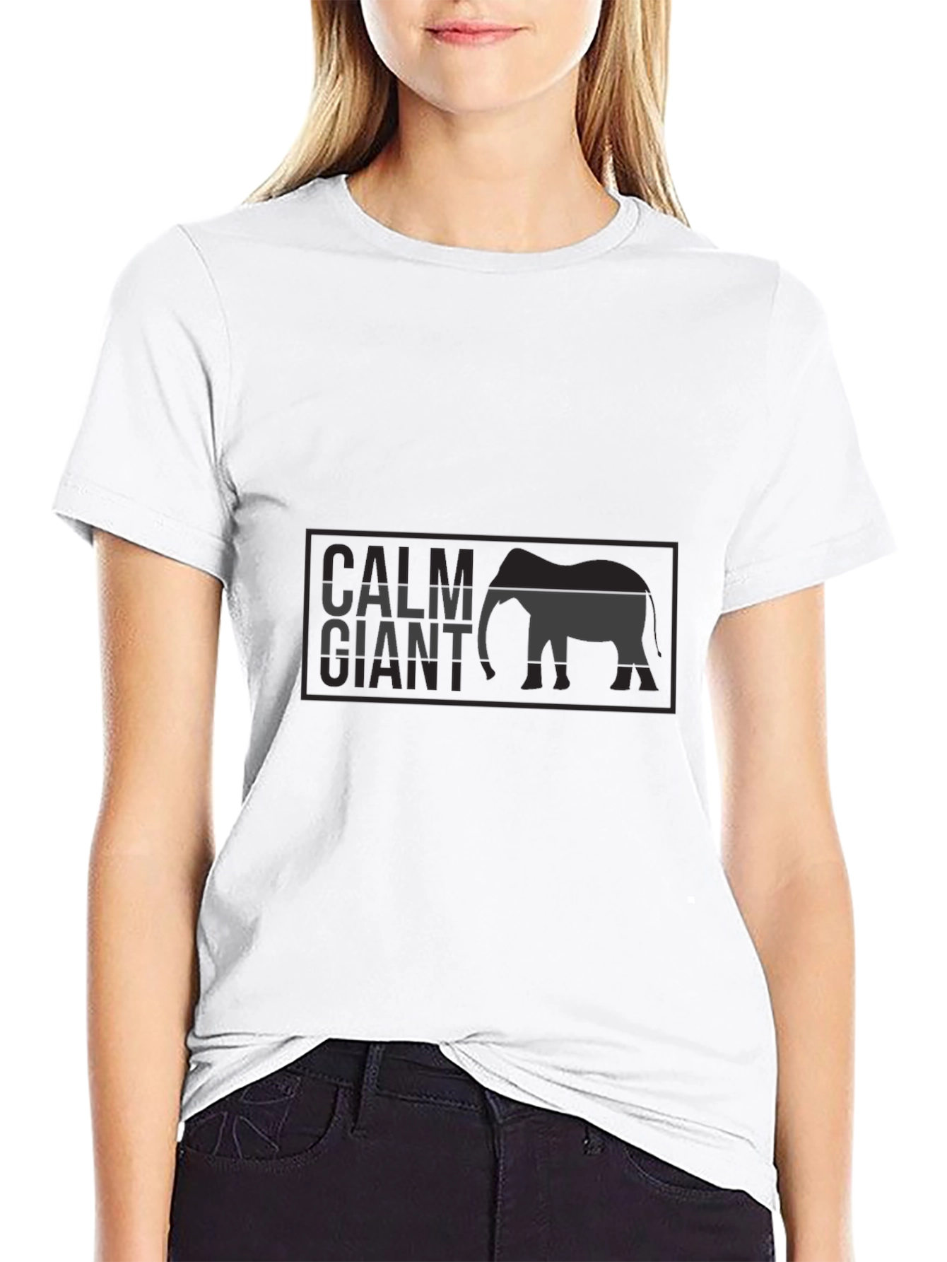 Calm Giant Black Graphic T-Shirt