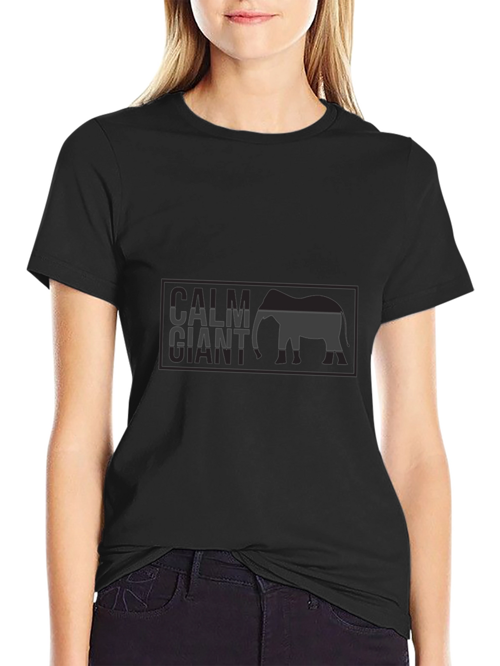 Calm Giant Black Graphic T-Shirt