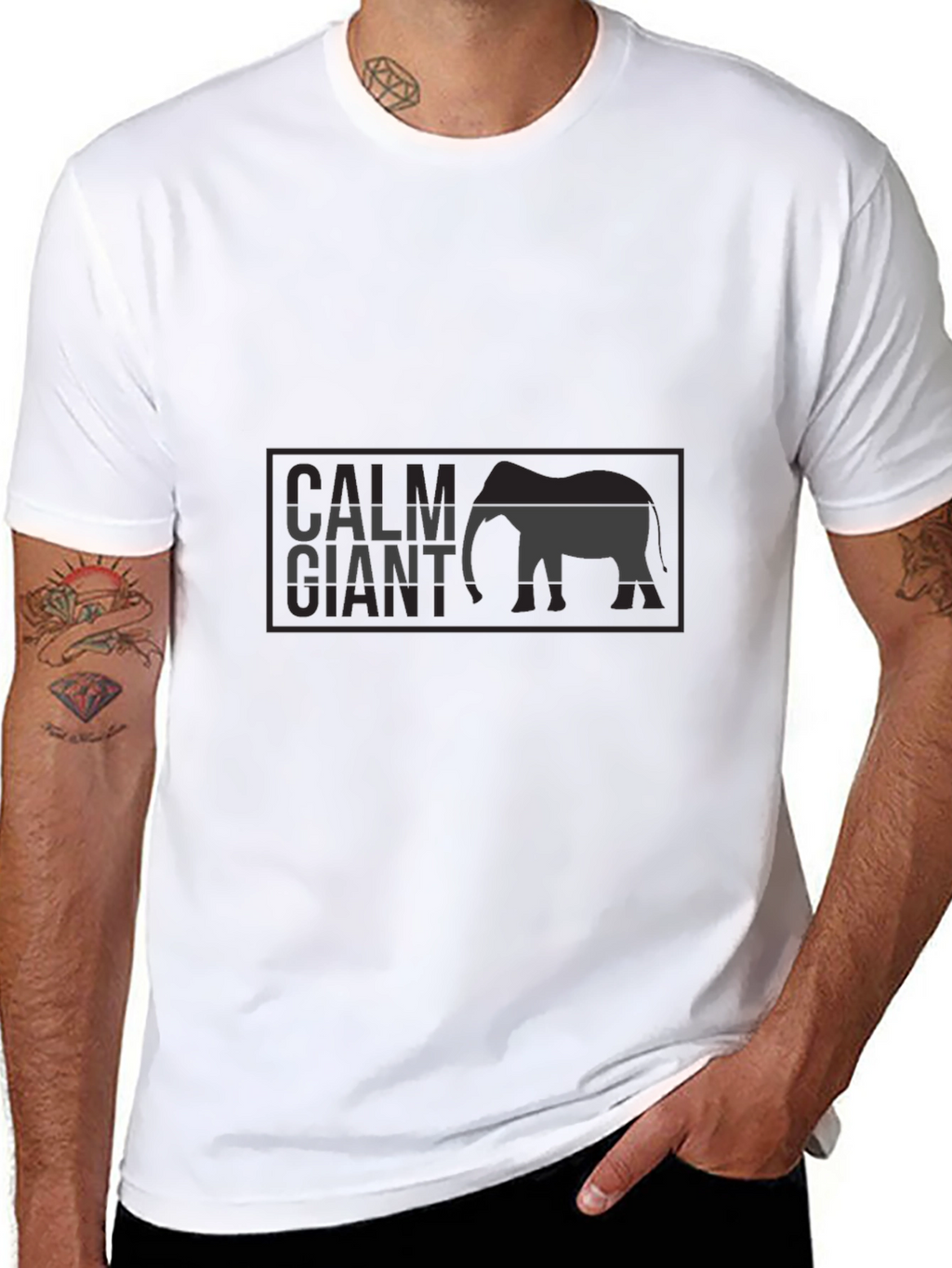 Calm Giant Black Graphic T-Shirt