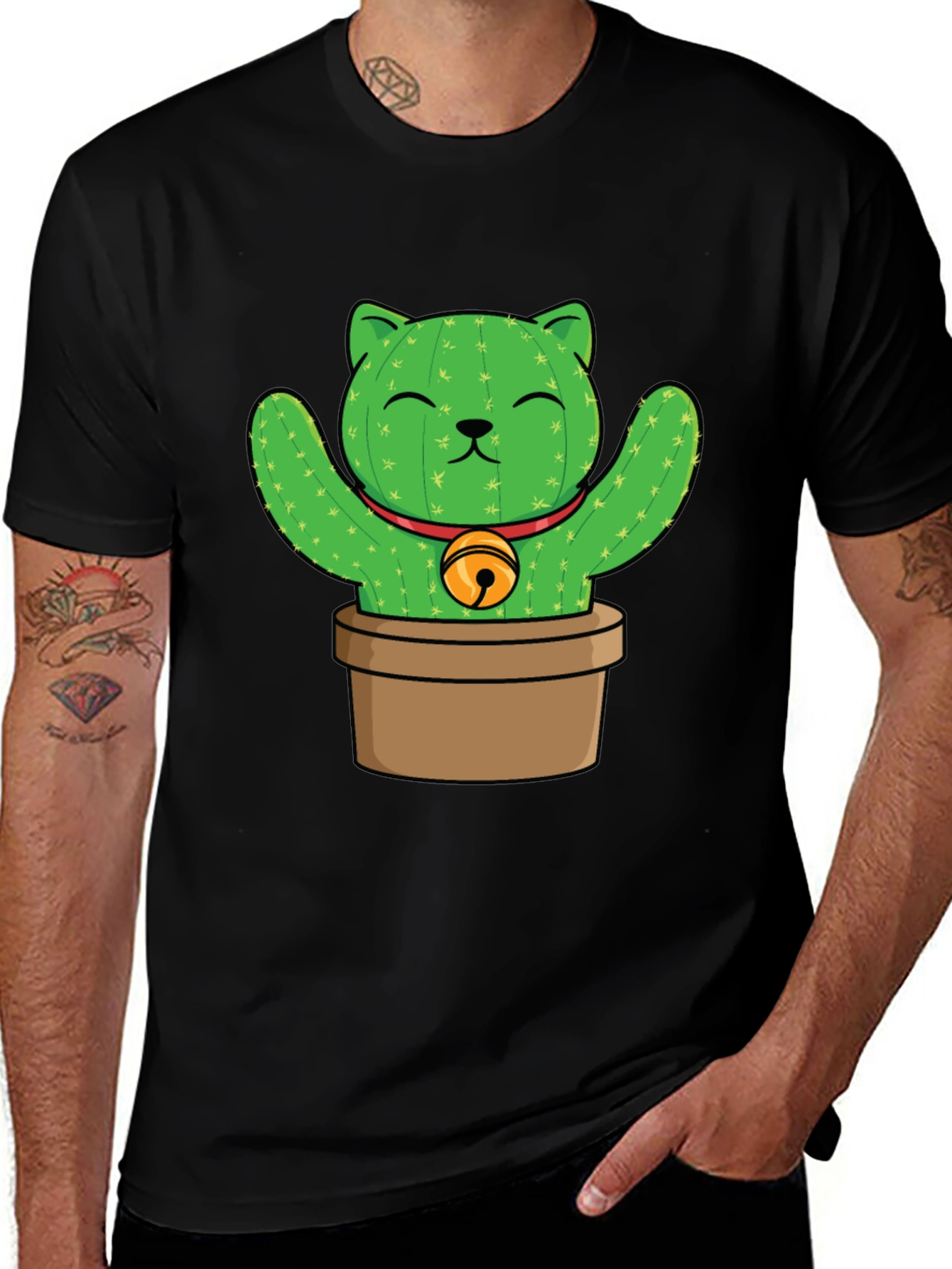Cactus Cat T-Shirt - Funny Plant Lover Tee