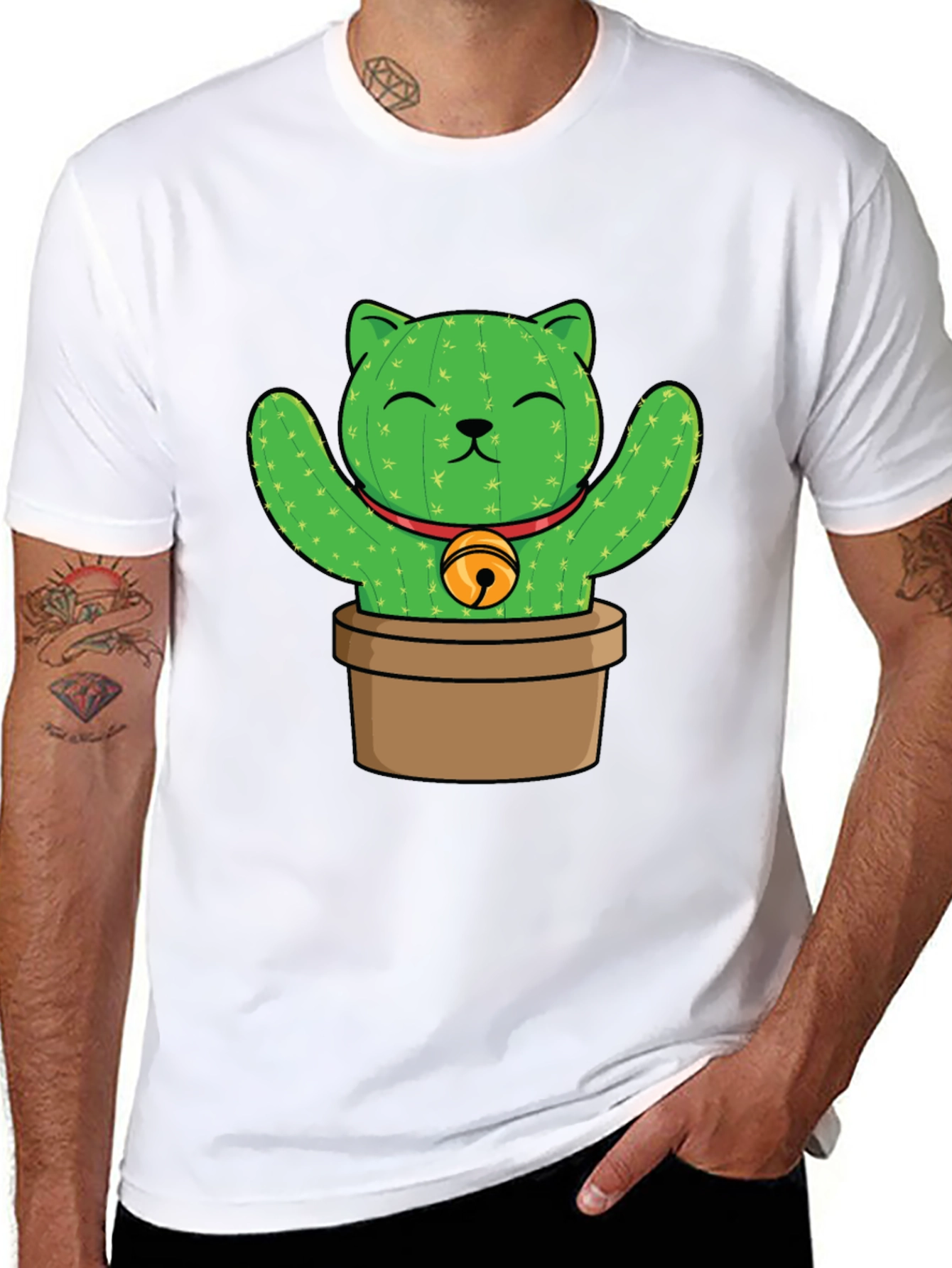 Cactus Cat T-Shirt - Funny Plant Lover Tee