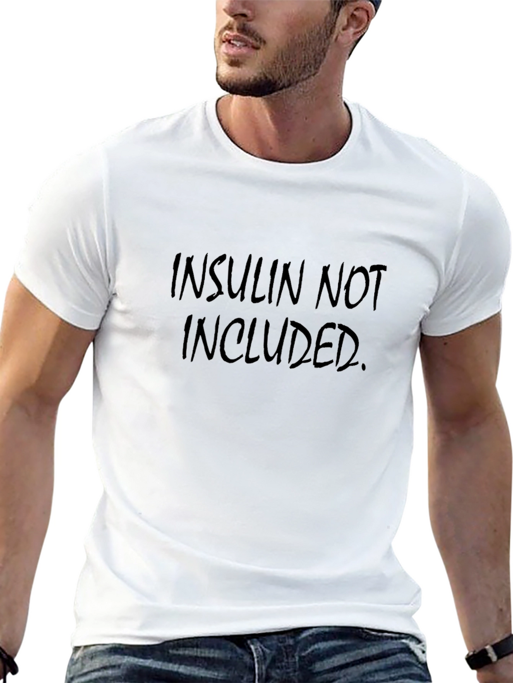Insulin Not Included Black Graphic Tee