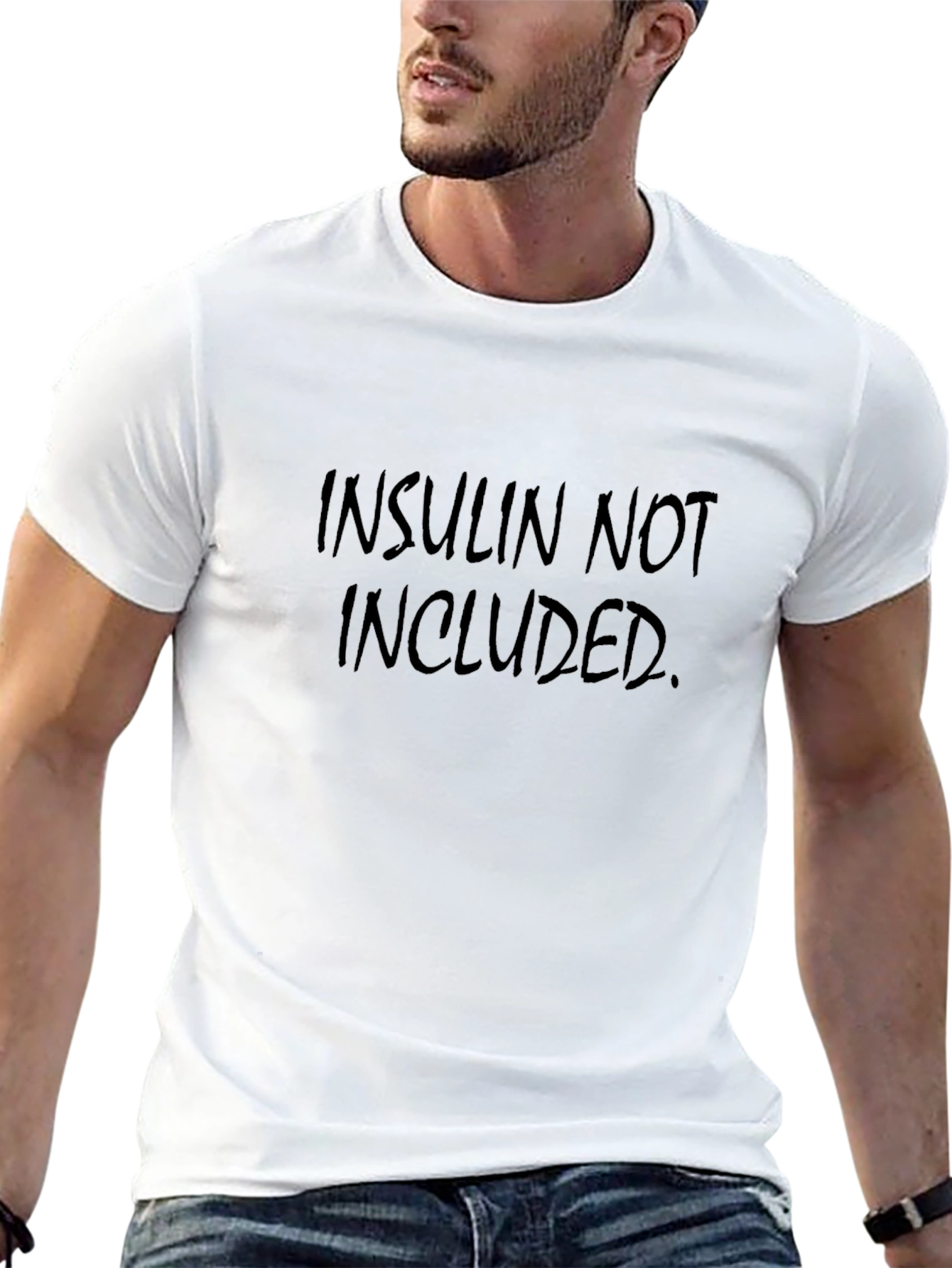 Insulin Not Included Black Graphic Tee