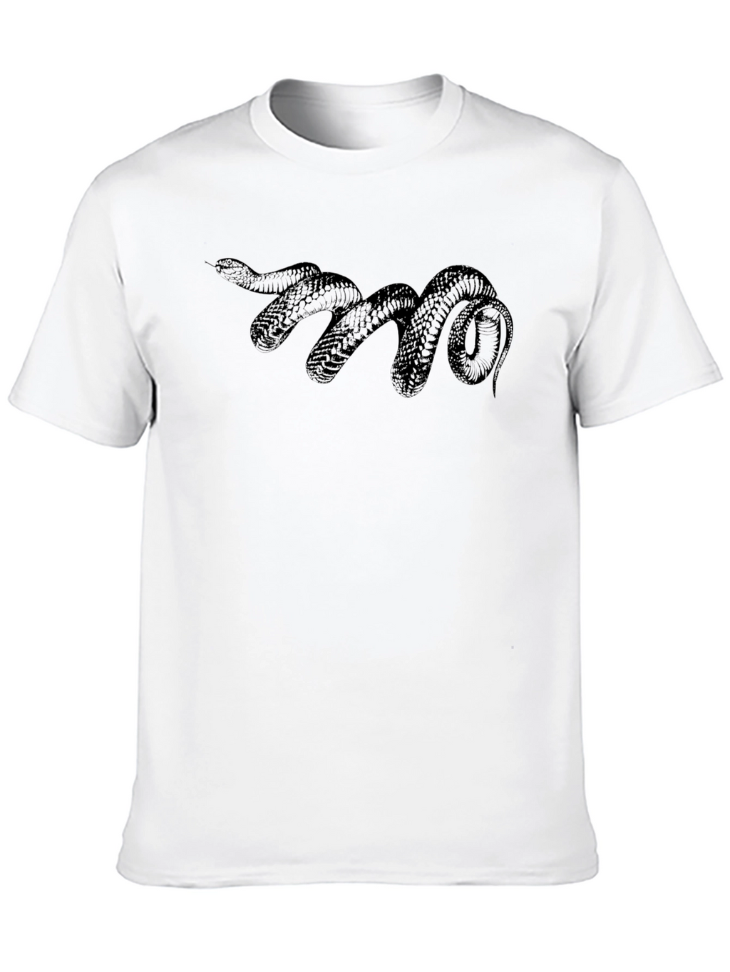 Black Snake Graphic T-Shirt - Mens Casual Tee
