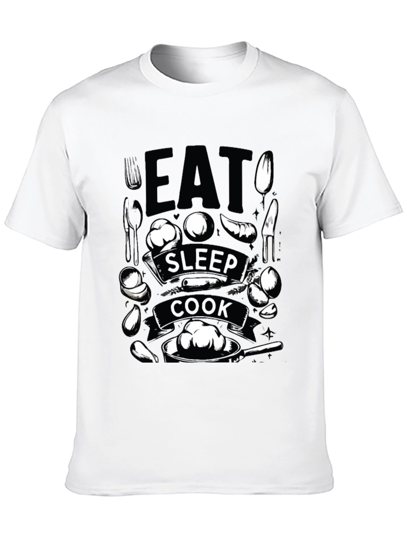 Eat Sleep Cook T-Shirt - Foodie Gift