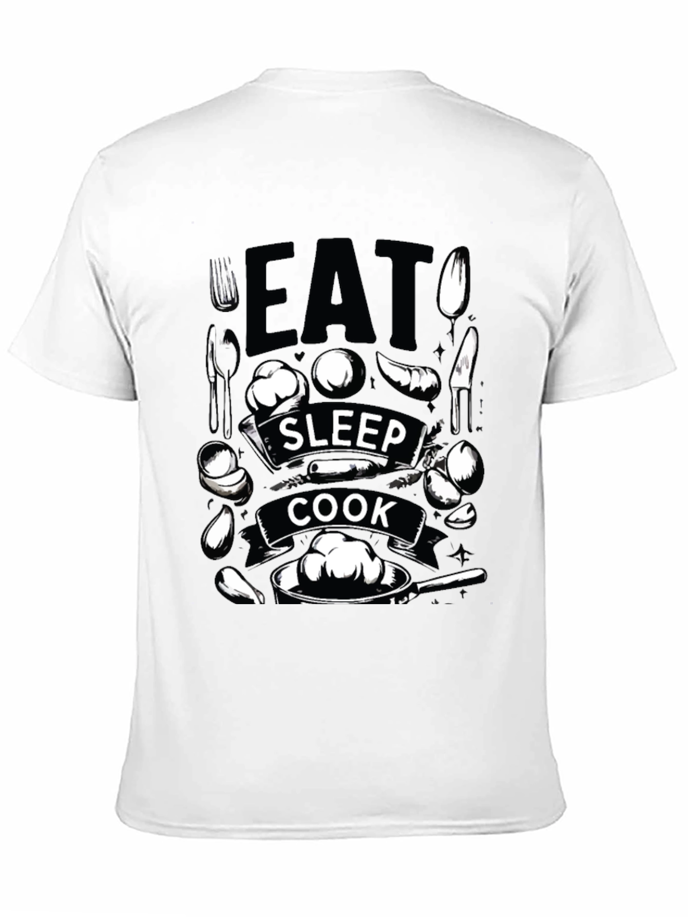Eat Sleep Cook T-Shirt - Foodie Gift